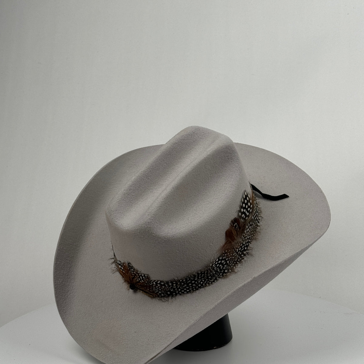 Grey Feather Band Cowboy Hat – Animo Hat & Apparel