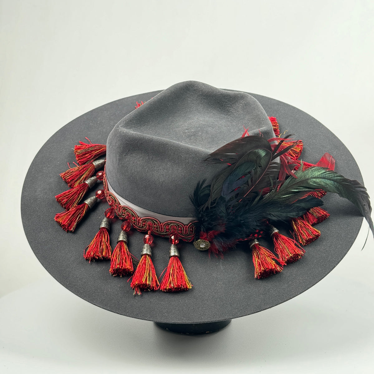 Grey Embellished Band Rancher Hat – Animo Hat Apparel