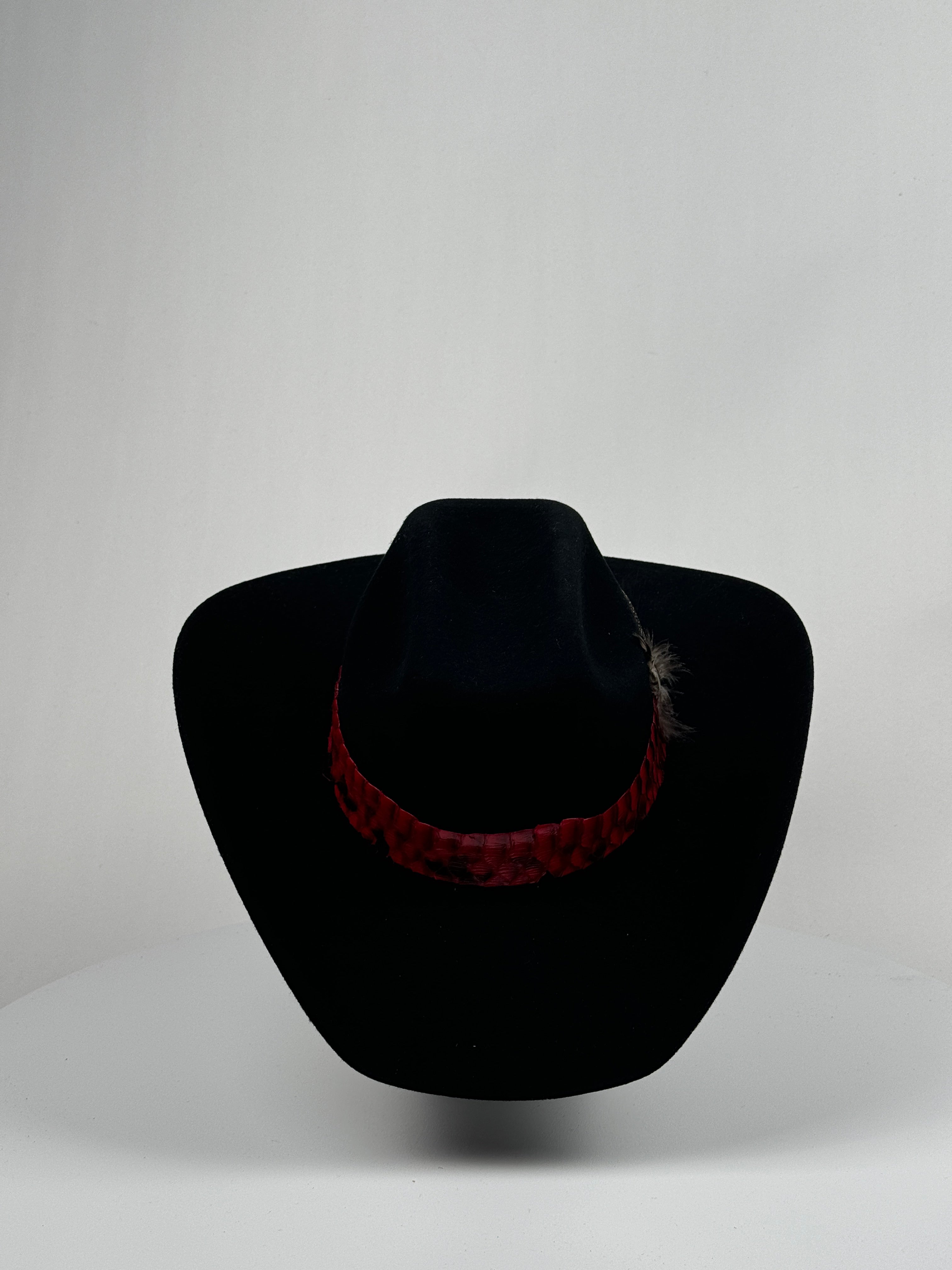 Exotic Red Python Band Cowboy Hat