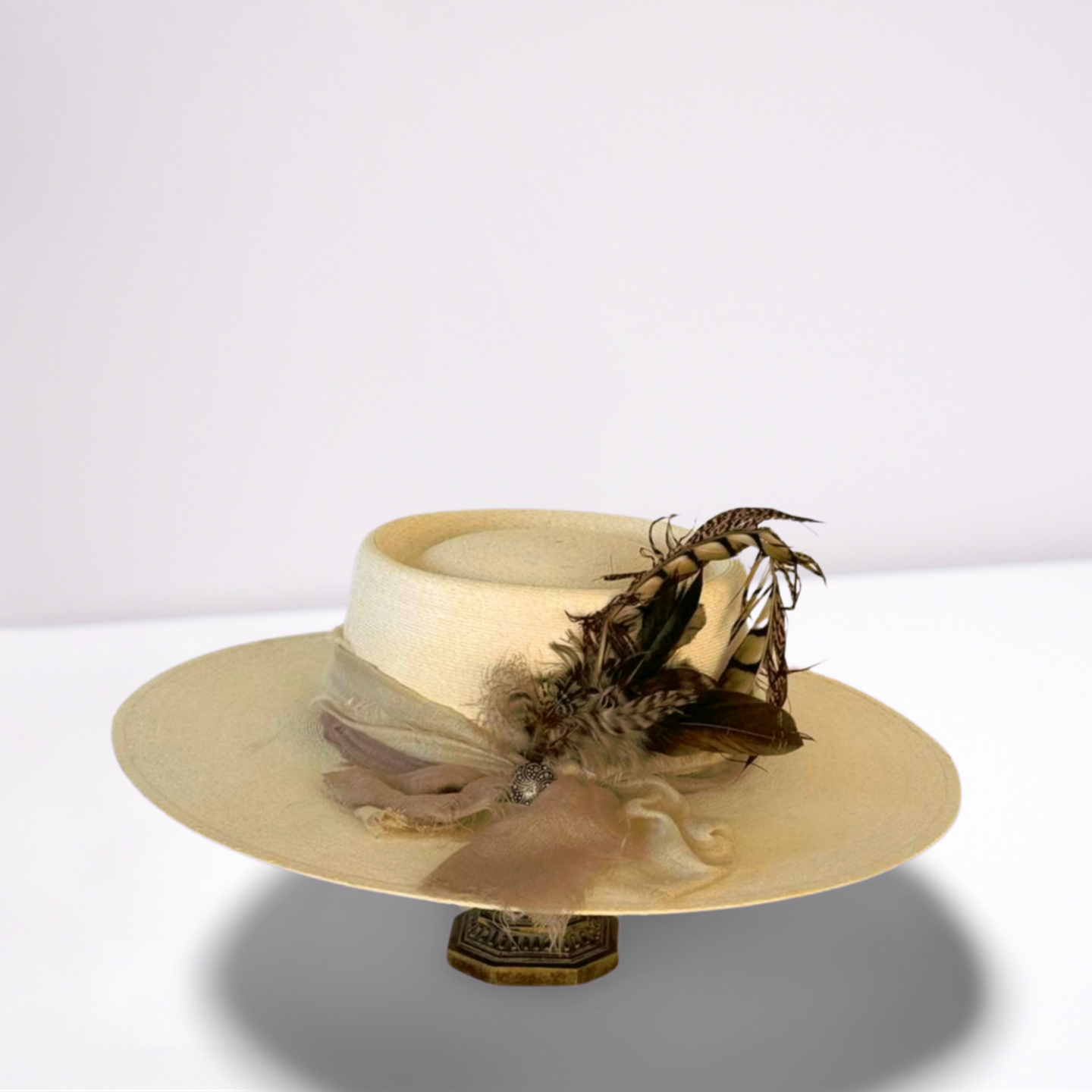 Atwood Scarf Band Straw Boater Hat