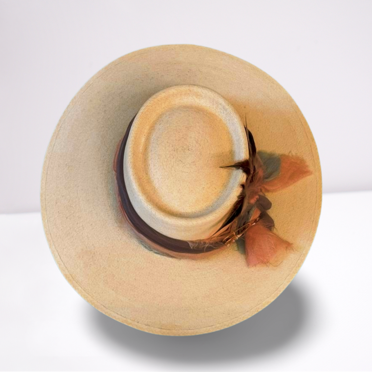 Atwood Pink/Grey Scarf Band Boater Hat