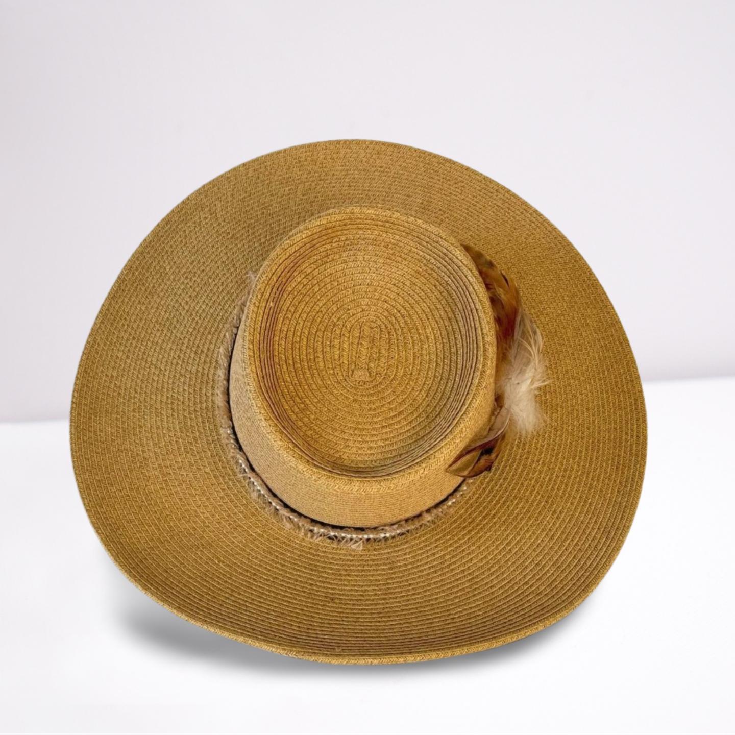 Ribbon Band with Bow Boater Hat