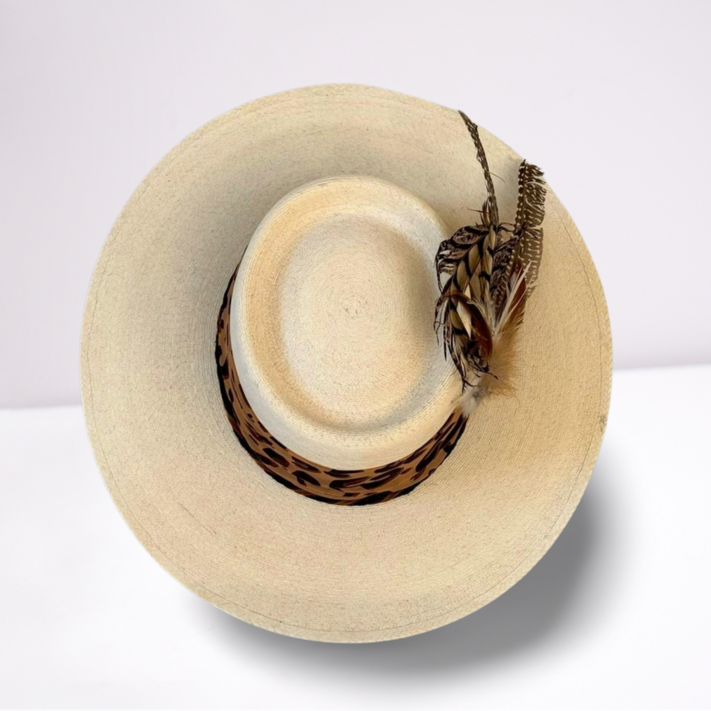 Atwood Animal Print Scarf Band Boater Hat