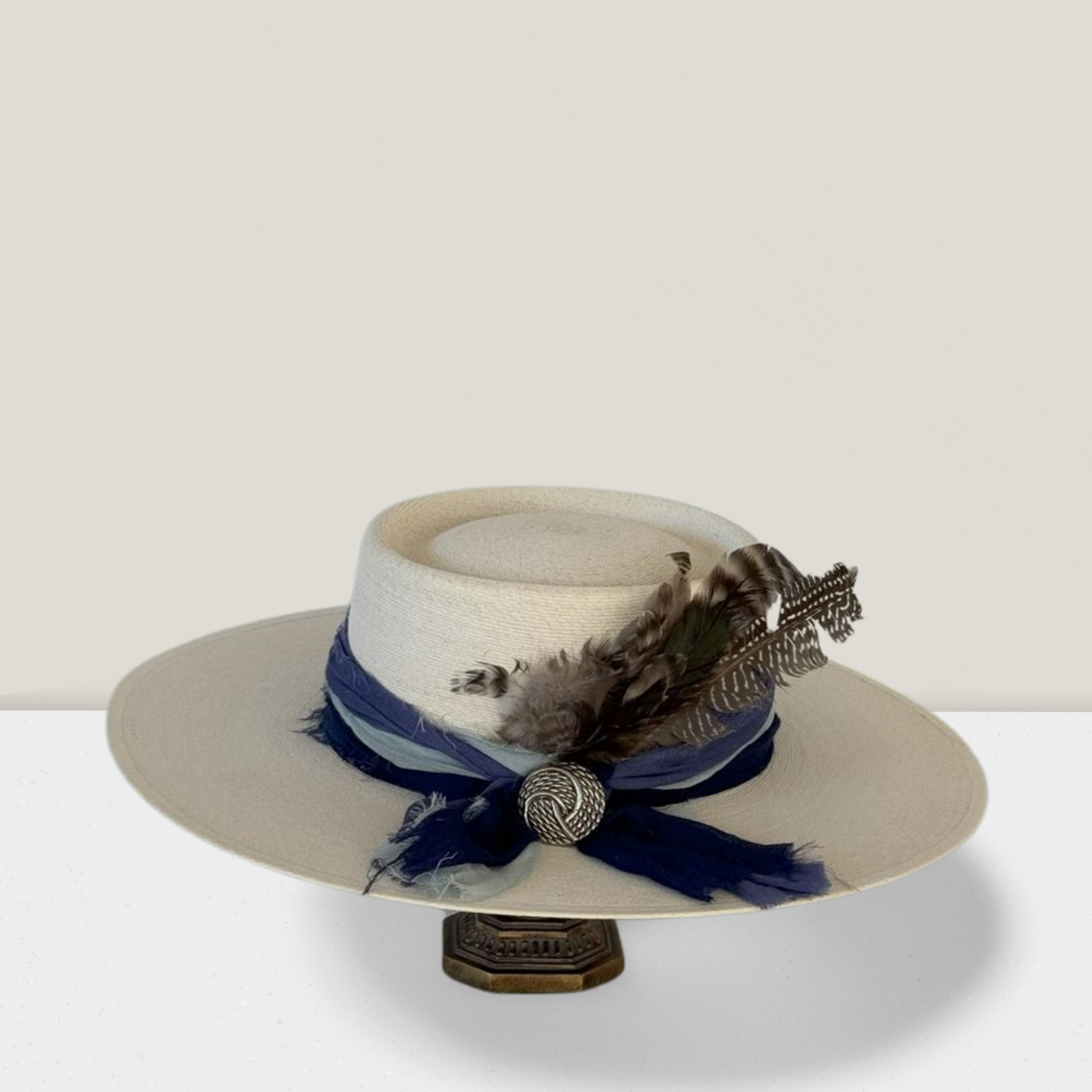 Atwood Blue/Navy Scarf Band Boater Hat