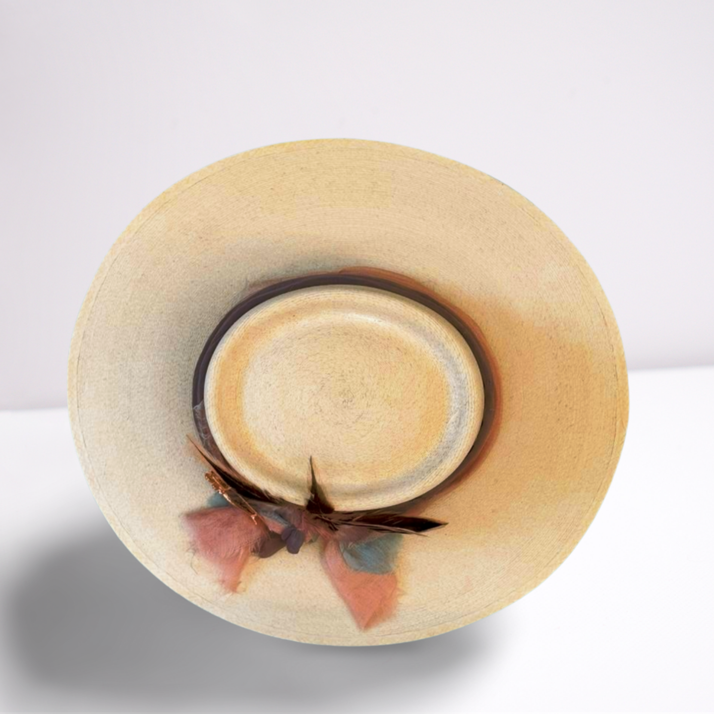 Atwood Pink/Grey Scarf Band Boater Hat