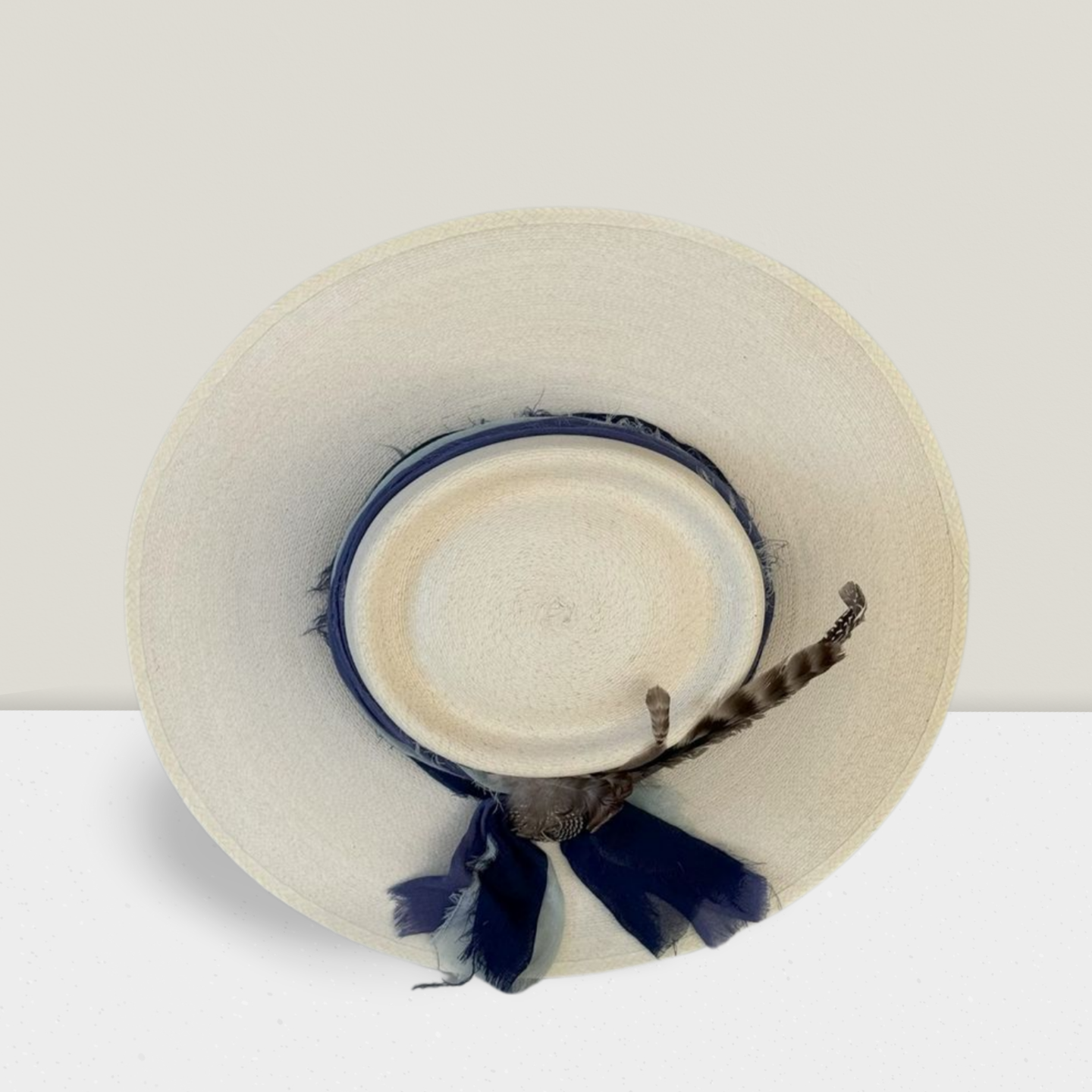 Atwood Blue/Navy Scarf Band Boater Hat