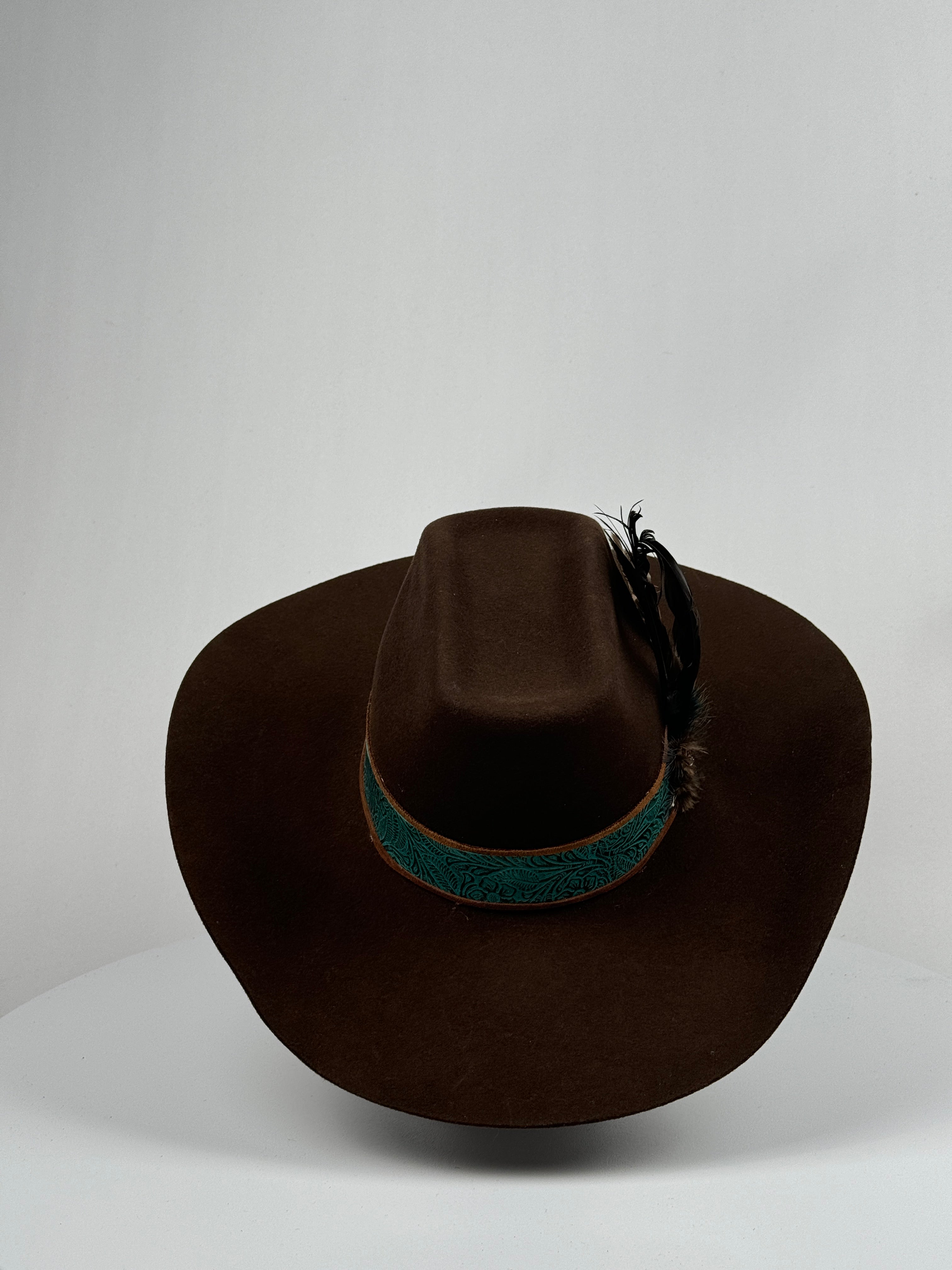 Turquoise Leather Band Cowboy Hat