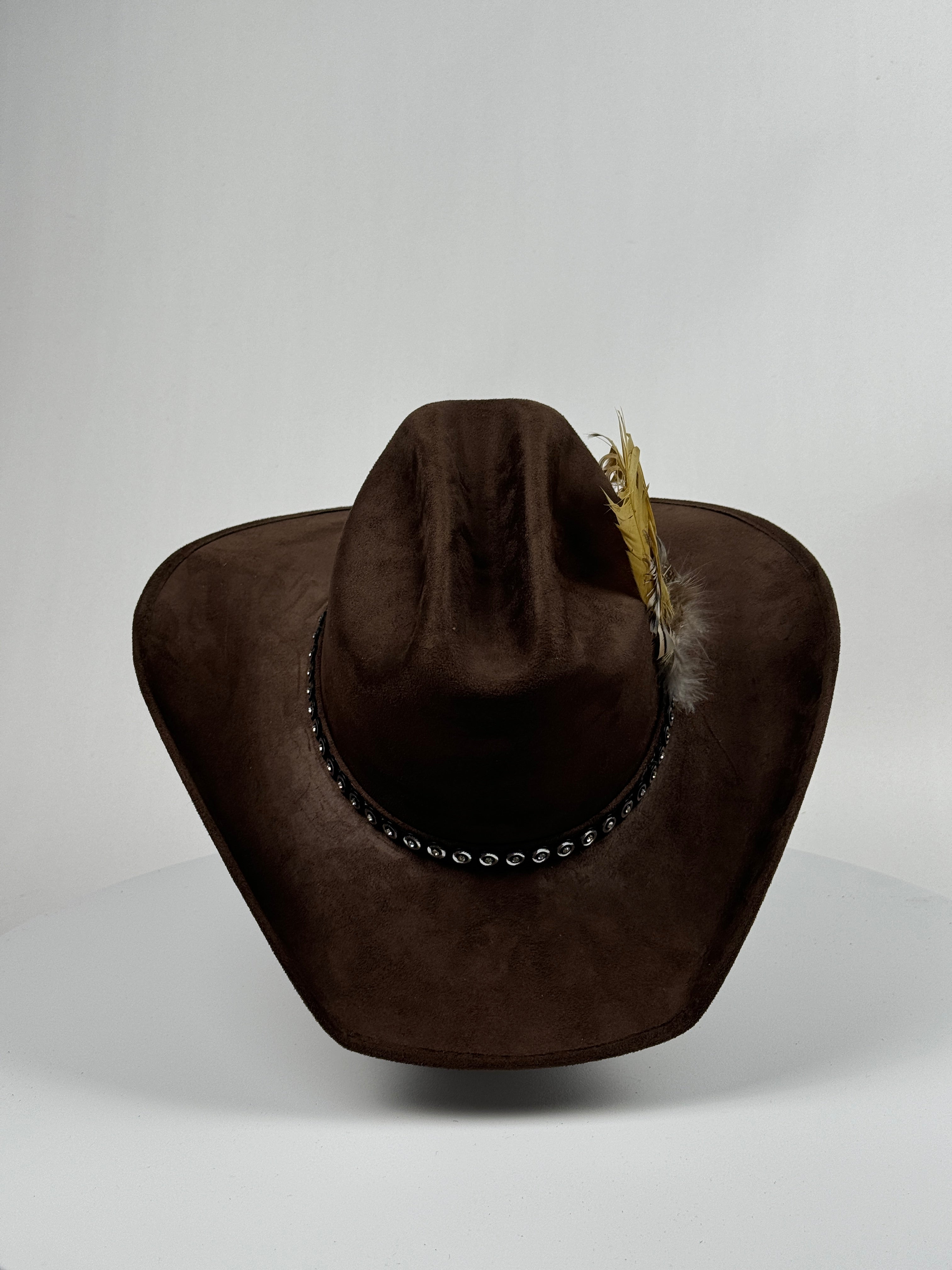 Studded Band Cowboy Hat with Crystal Pin