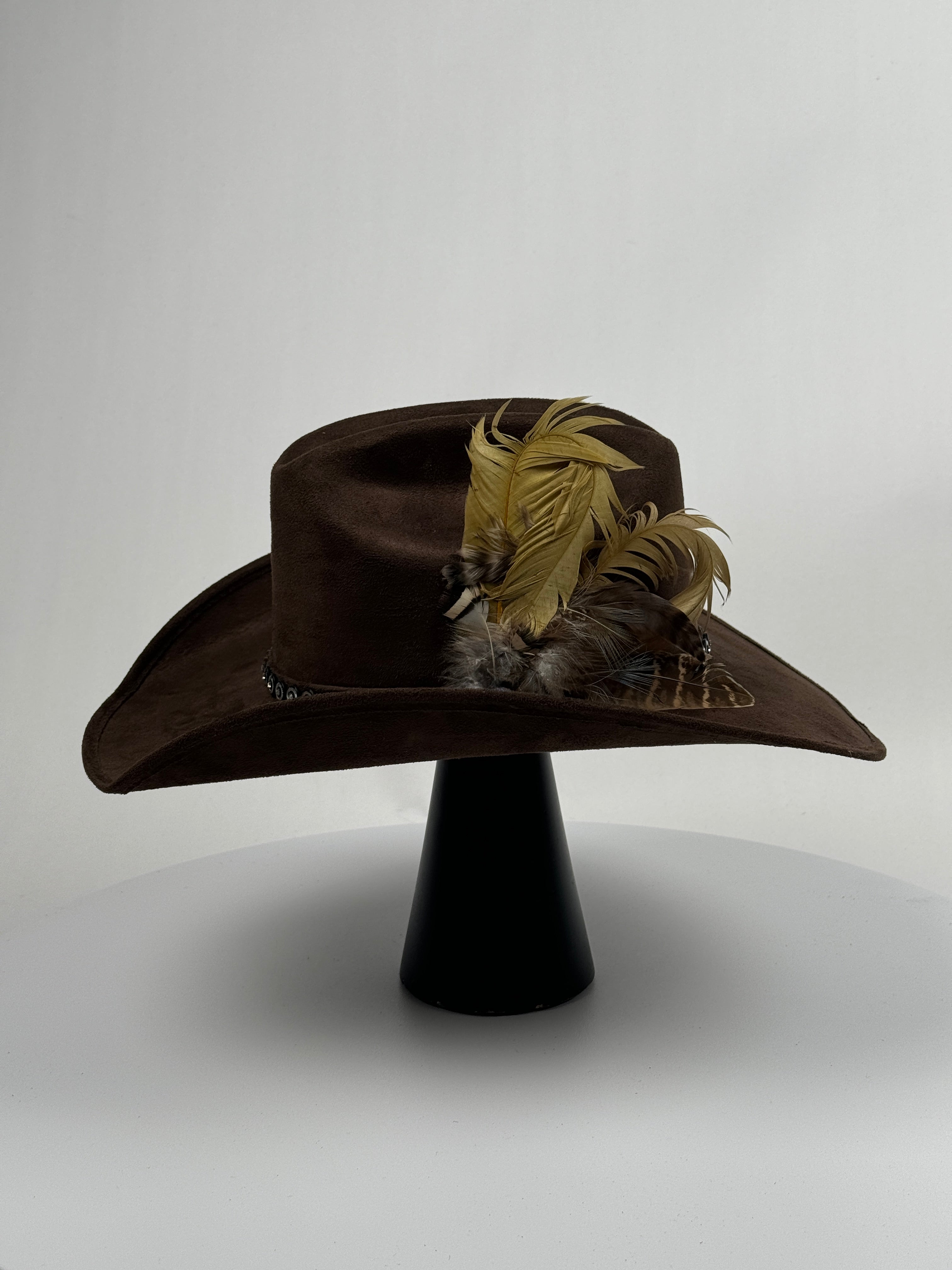 Studded Band Cowboy Hat with Crystal Pin