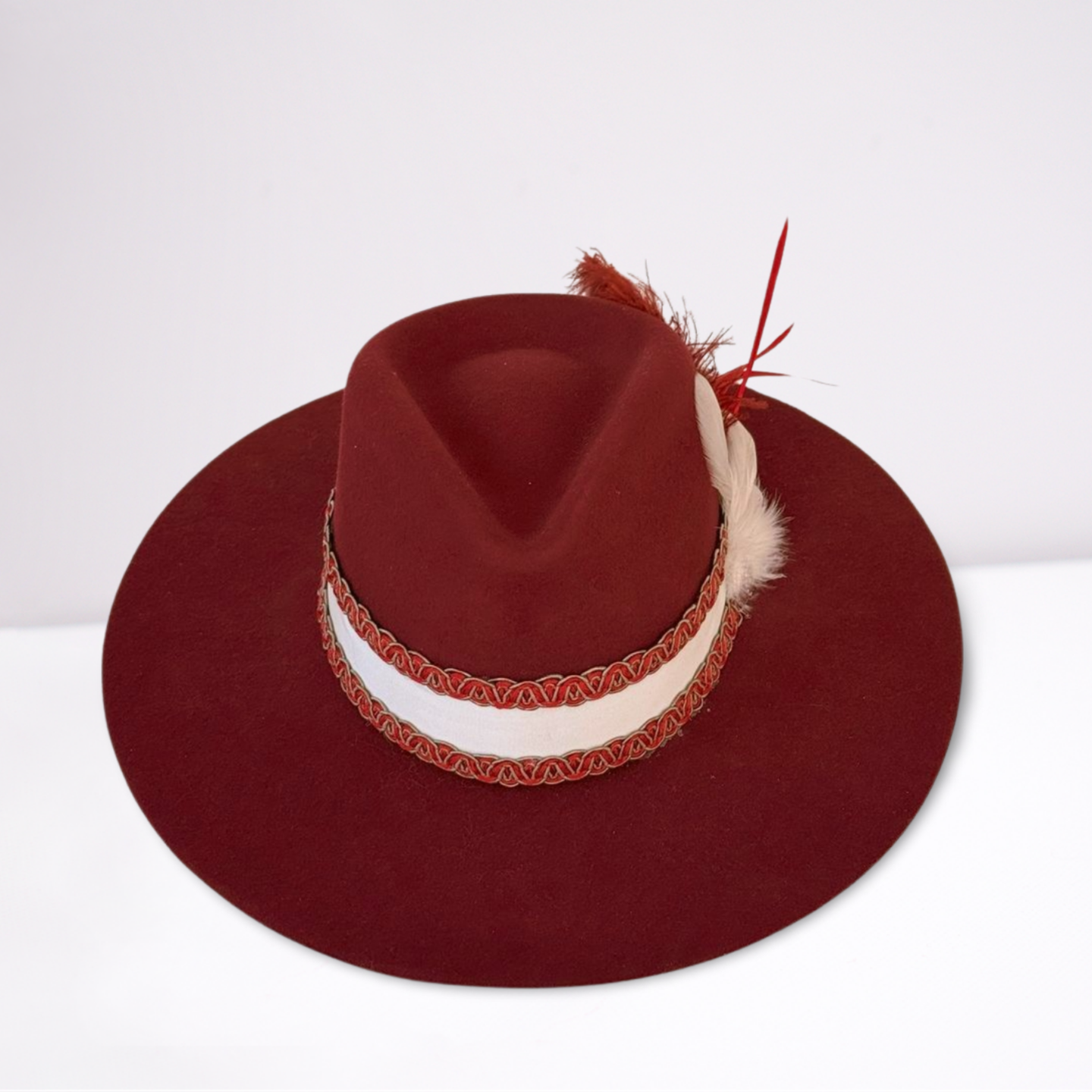 Twister Burgundy Ribbon Band Rancher Hat