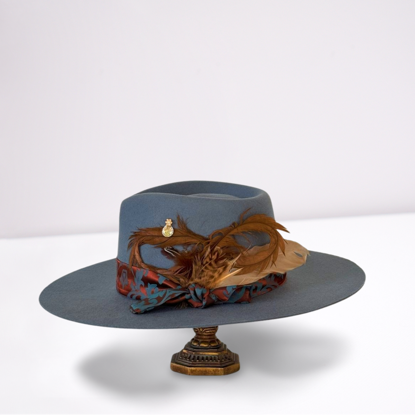 Biltmore Blue/Copper Scarf Band Rancher Hat