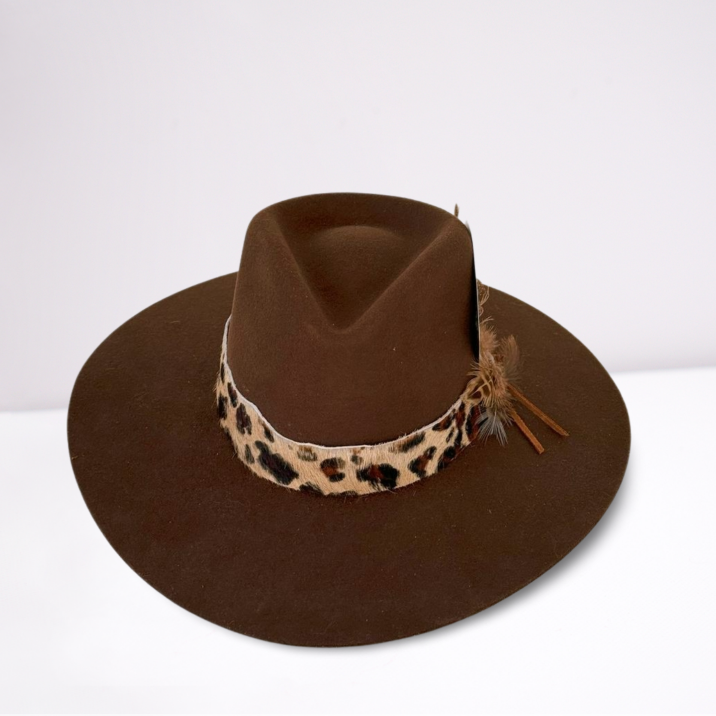 Twister Animal Print Leather Band Rancher Hat