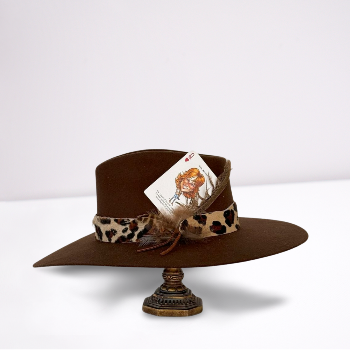Twister Animal Print Leather Band Rancher Hat