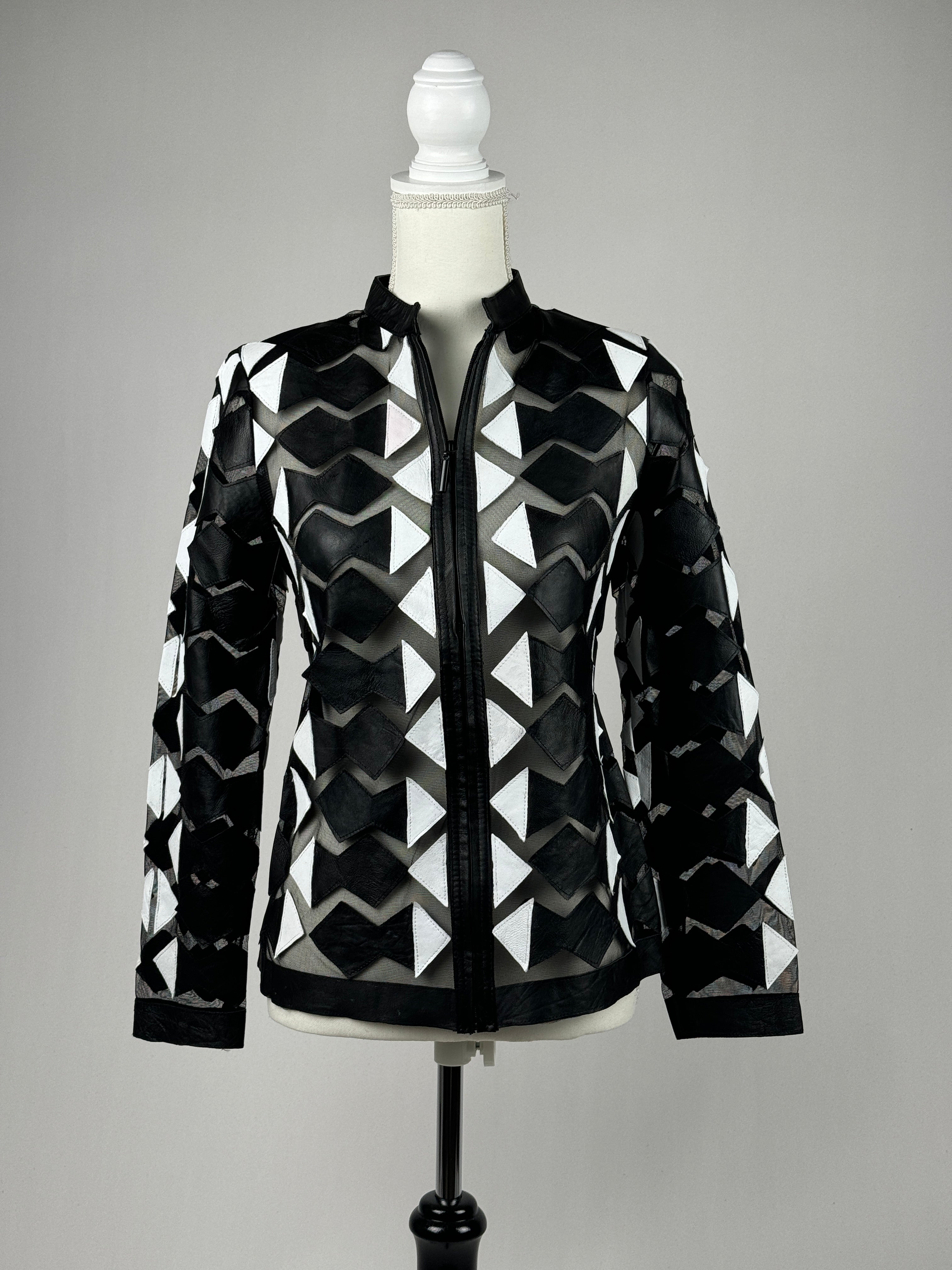 Diamond Design Leather Jacket