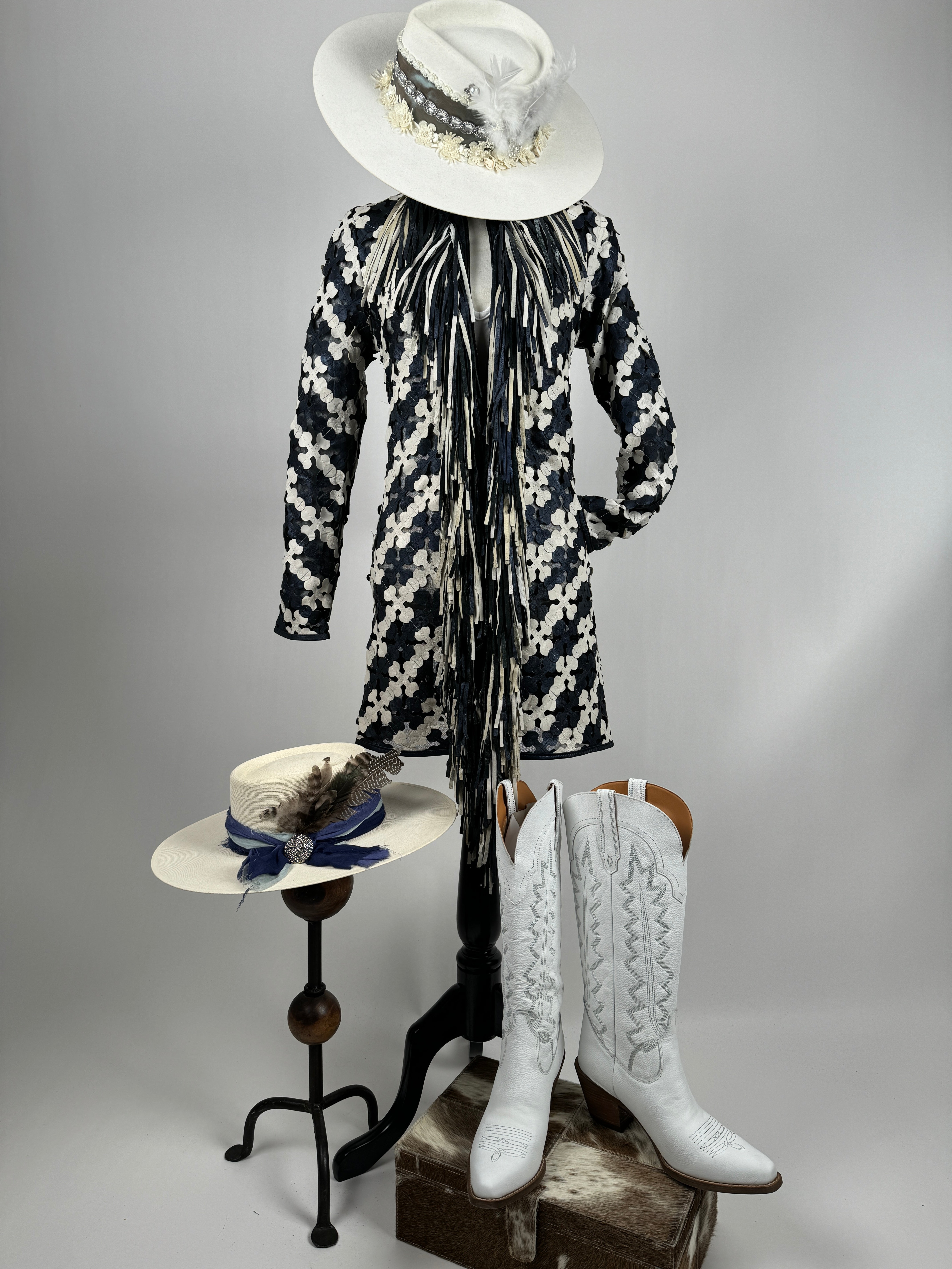 Long Sleeve Jacket with Front Fringe