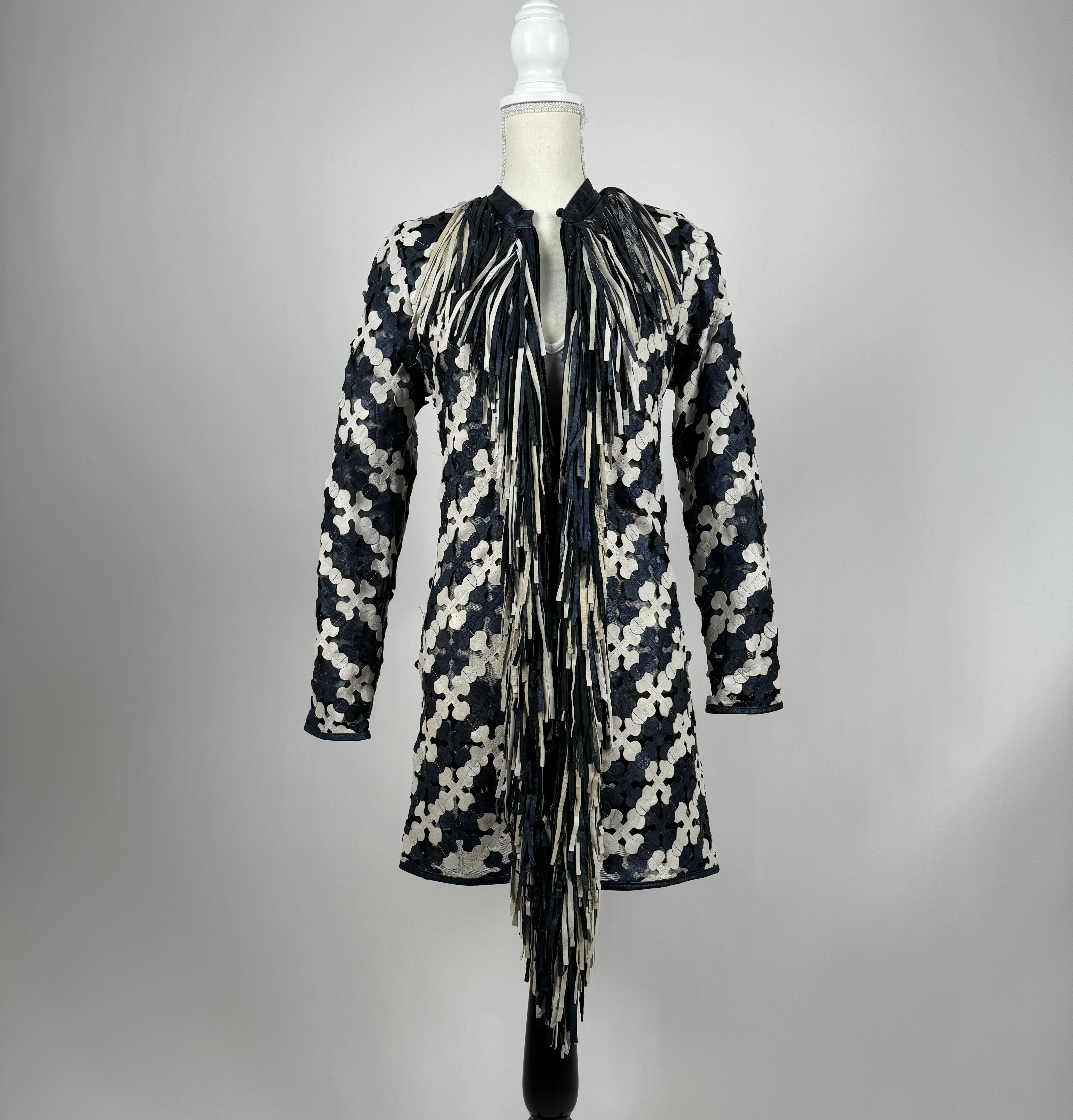 Long Sleeve Jacket with Front Fringe