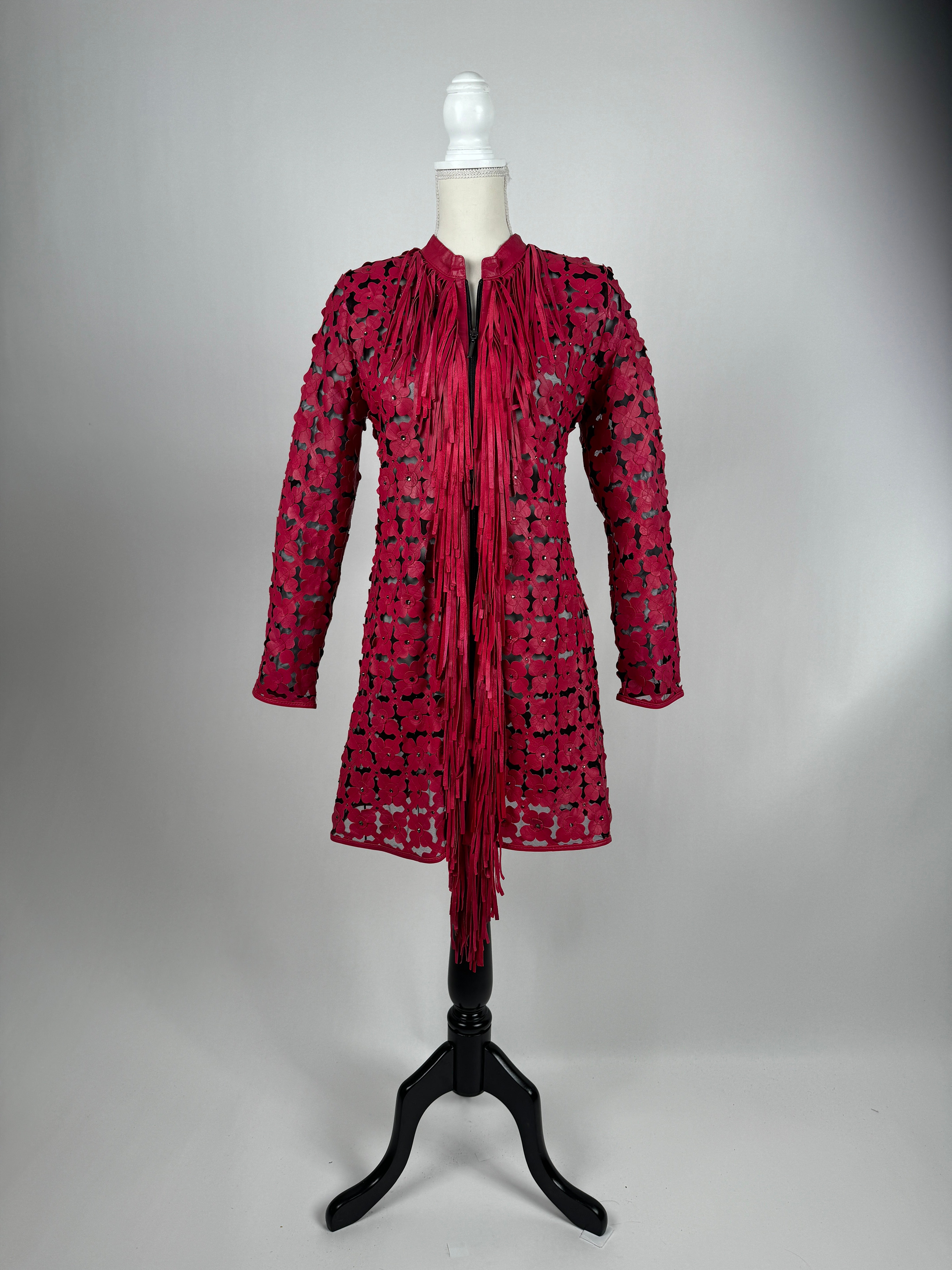 Long Sleeve Jacket with Front Fringe