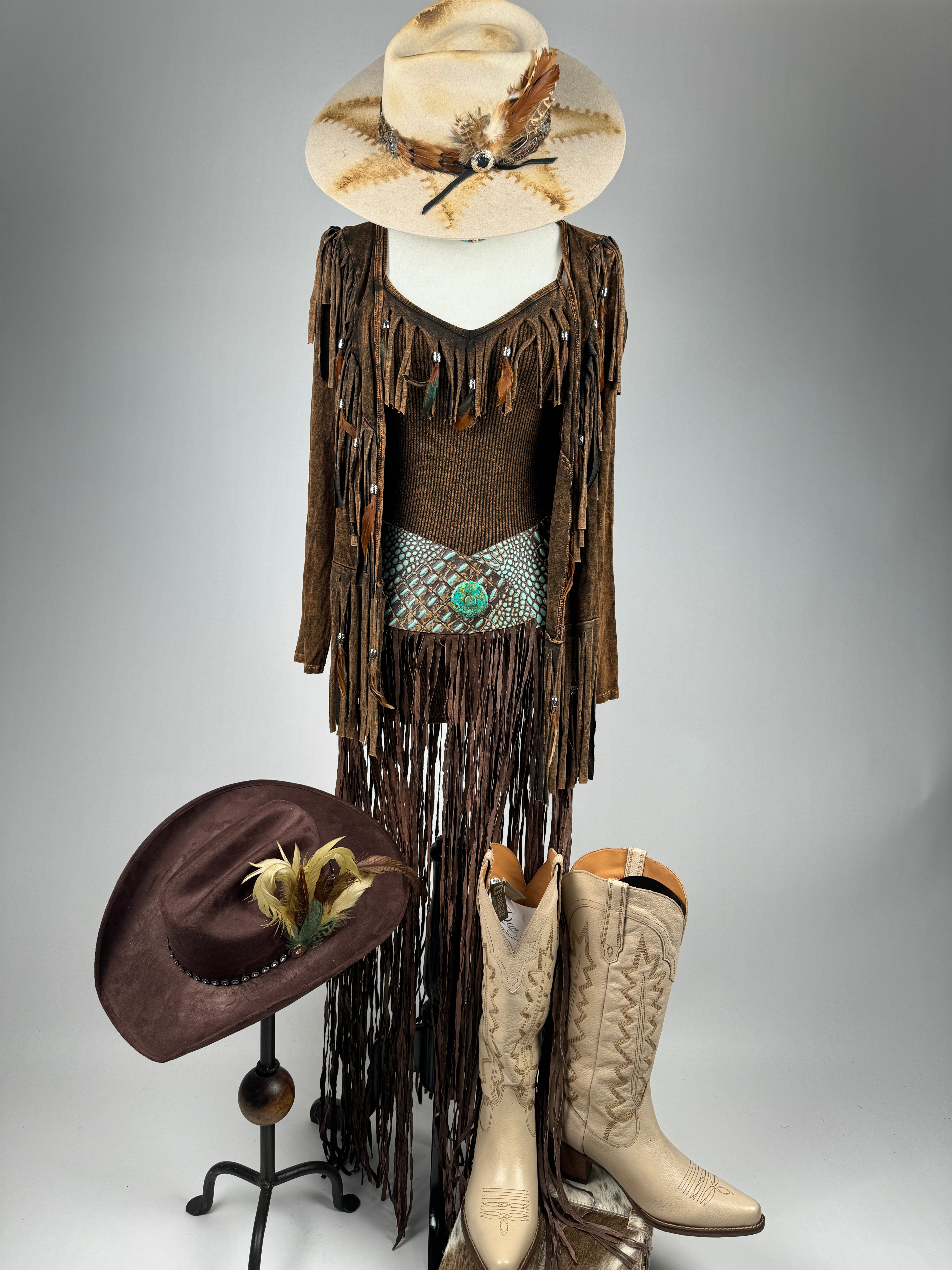 V-Back Feather Jacket