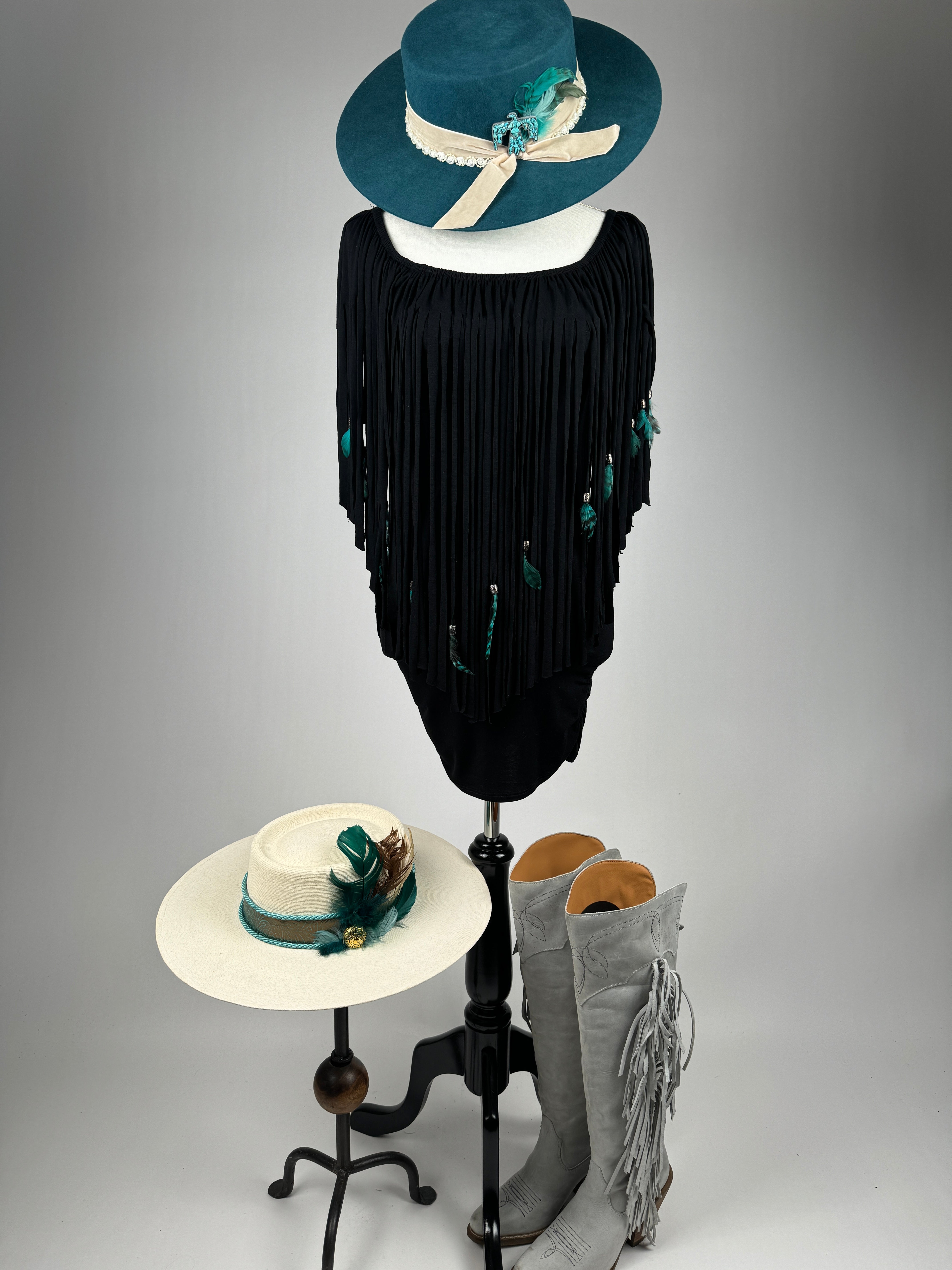 Off-Shoulder Tunic Dress