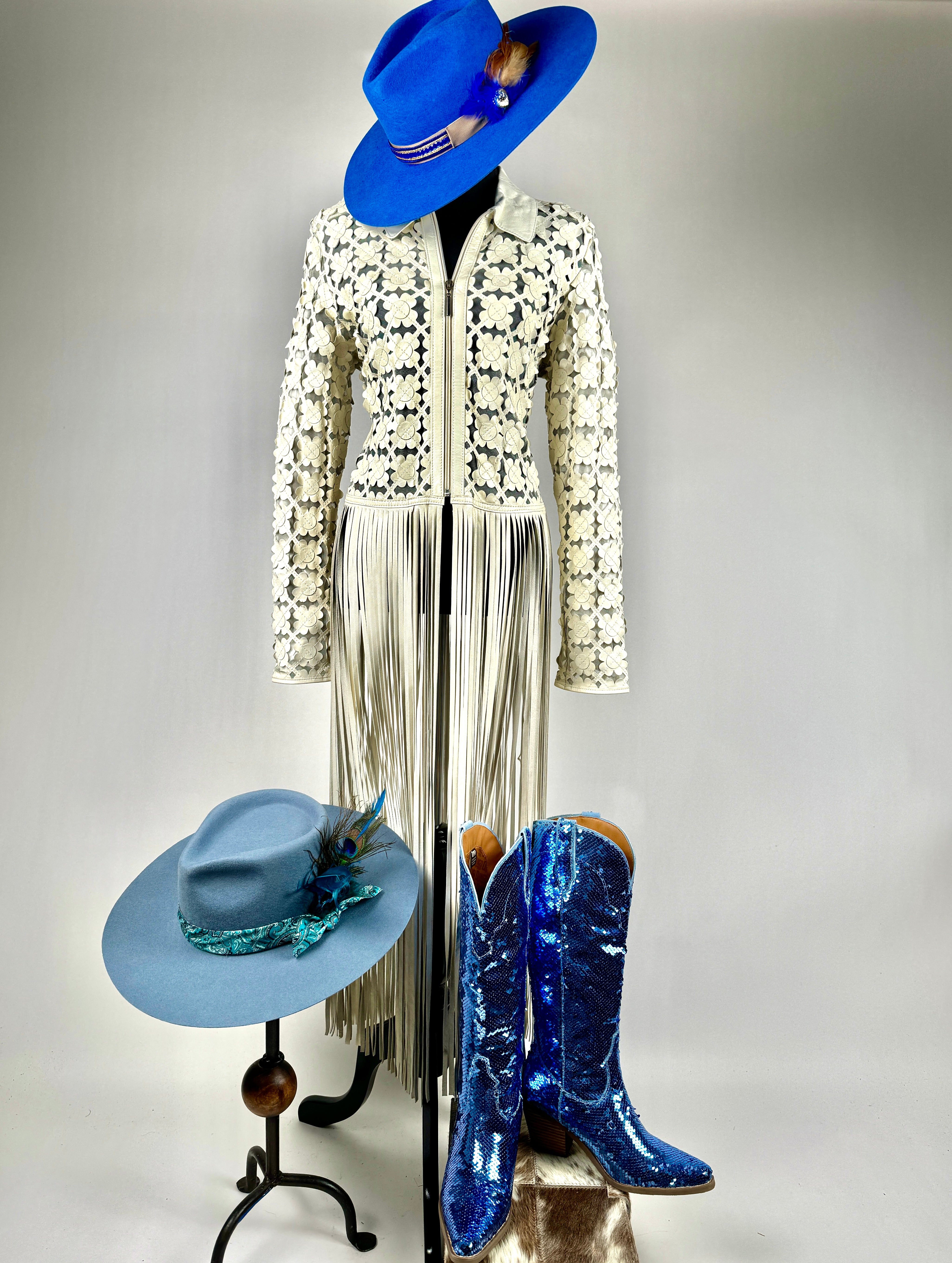 Daisy Whip Fringe Leather Duster