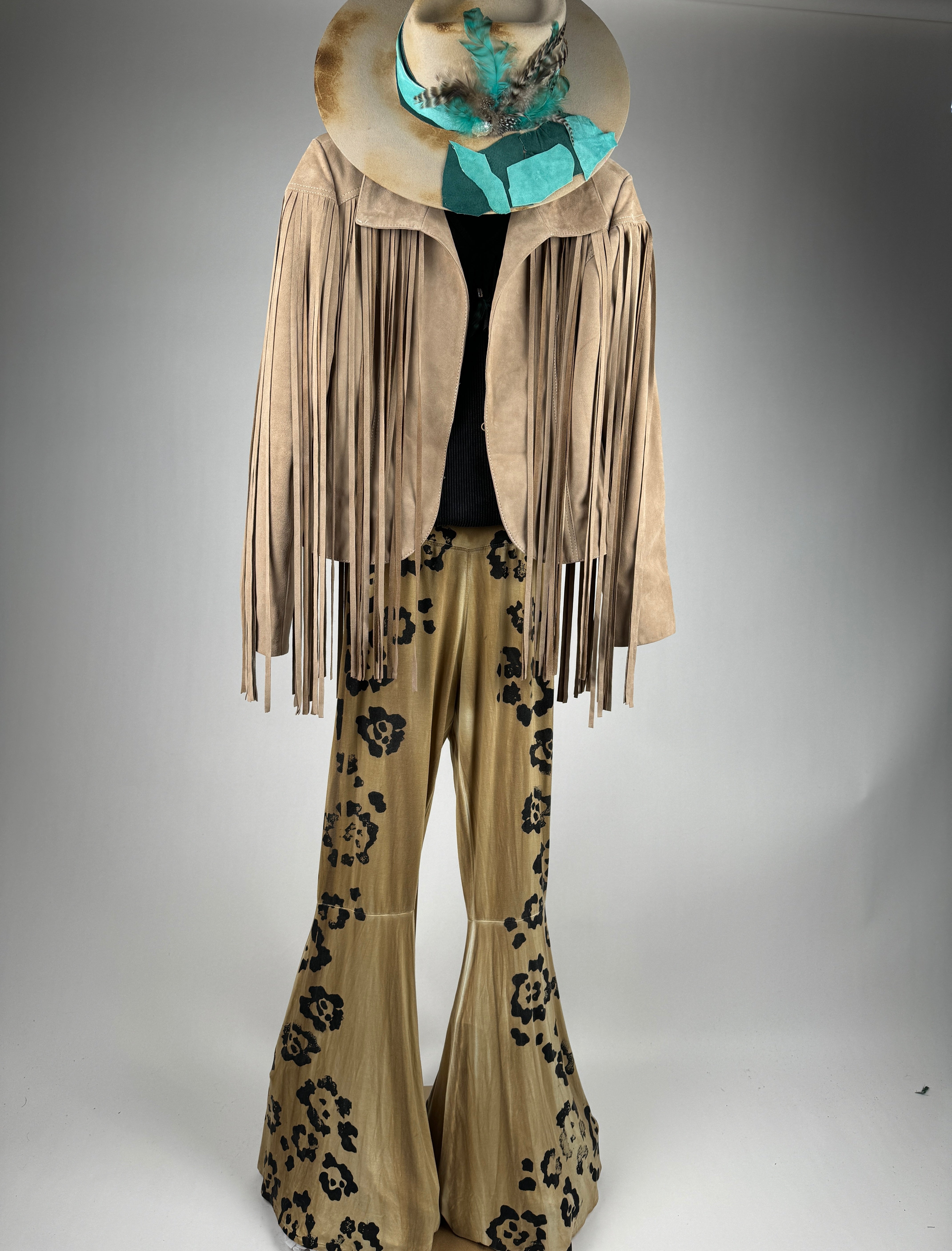 Cheeta Print Flare Stretch Pant