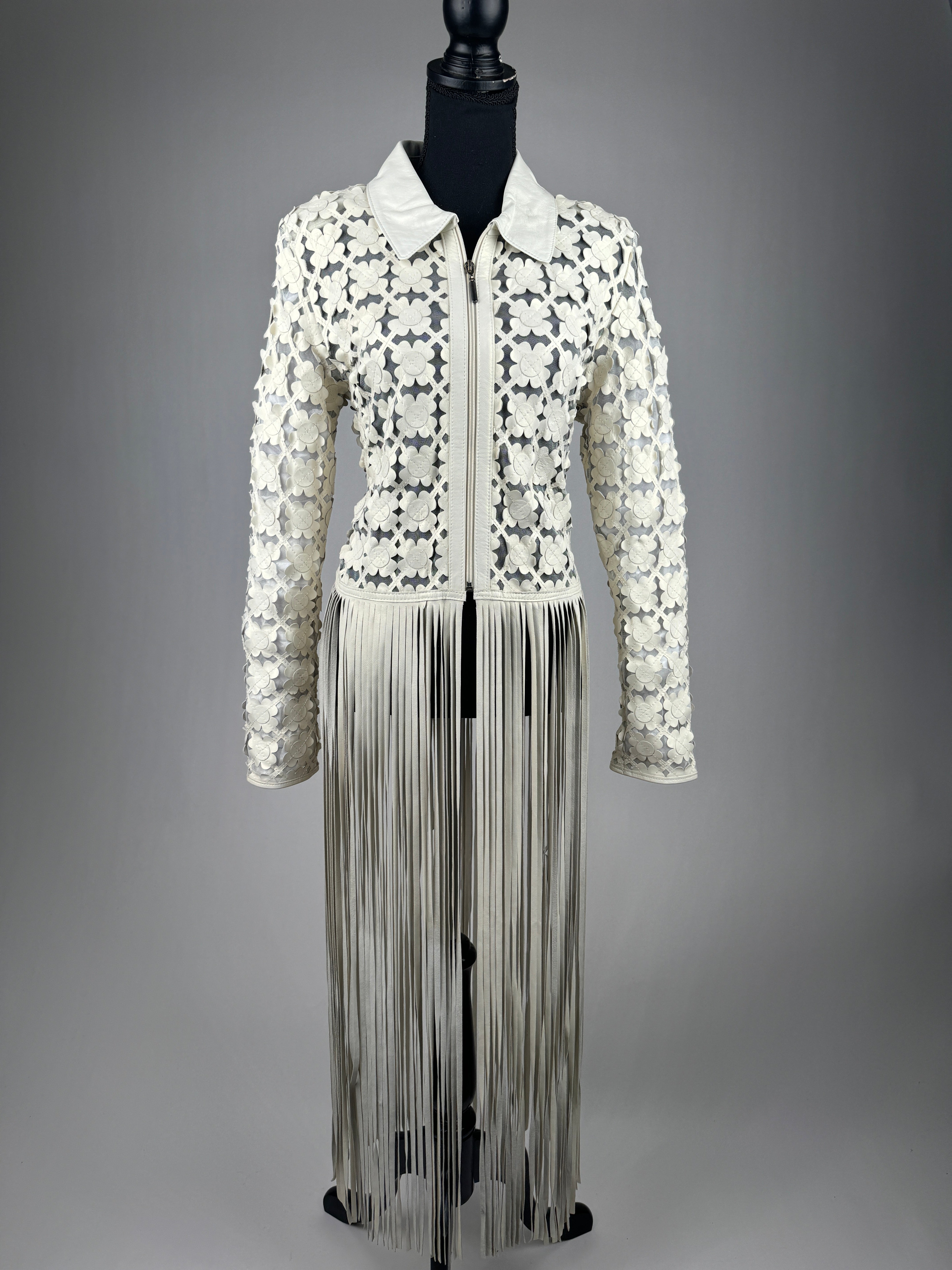 Daisy Whip Fringe Leather Duster