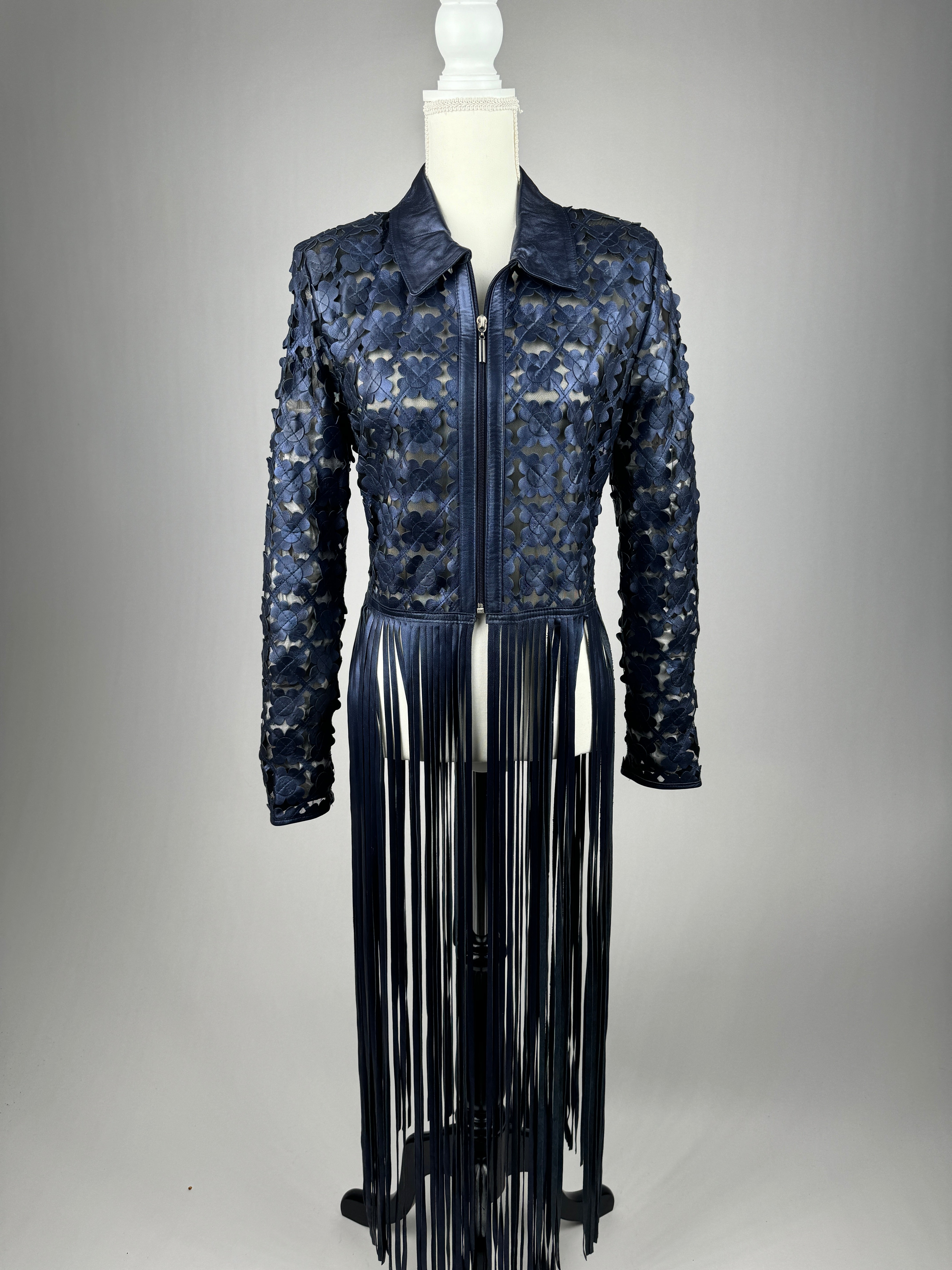 Daisy Whip Fringe Leather Duster