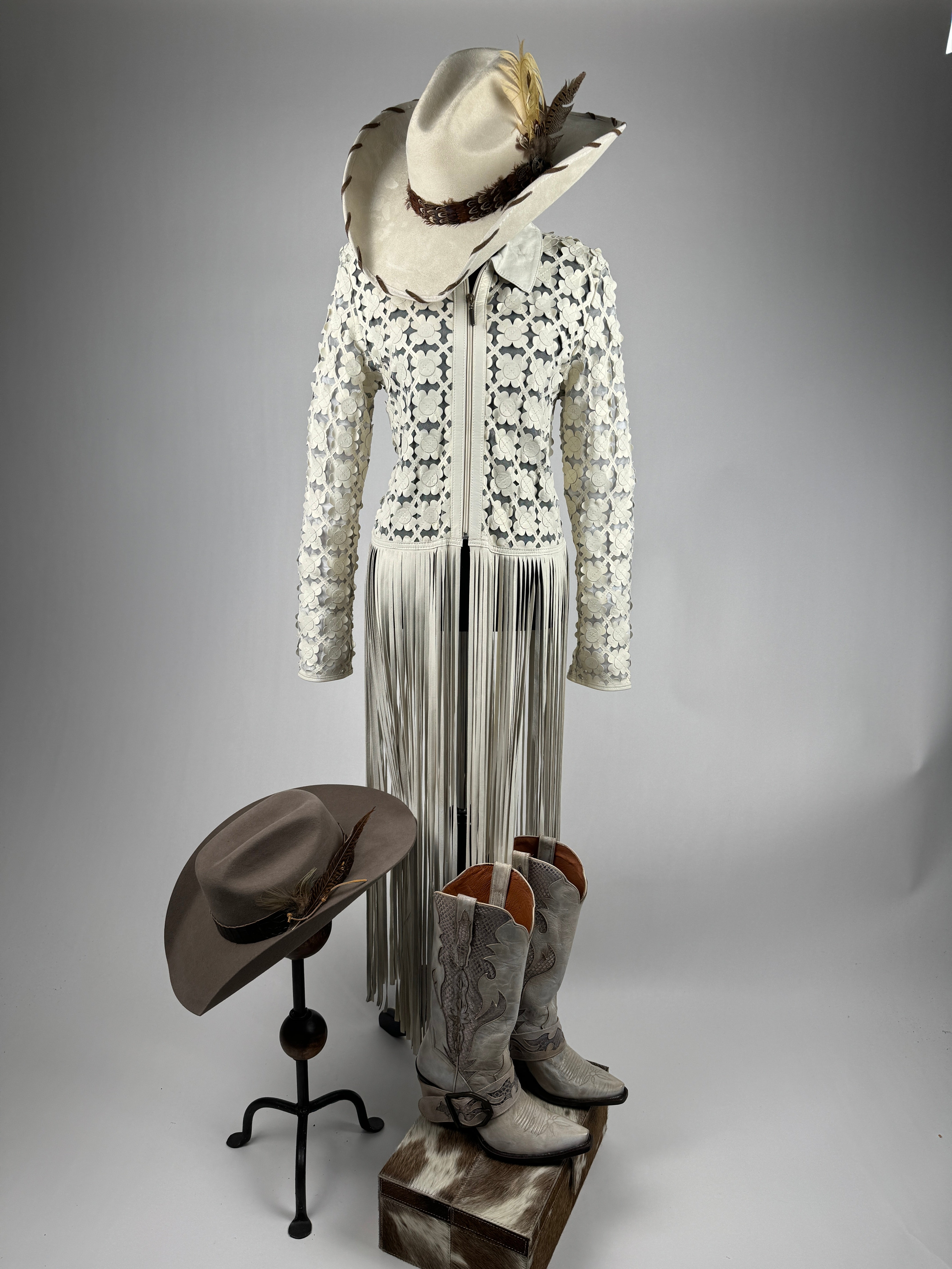 Daisy Whip Fringe Leather Duster