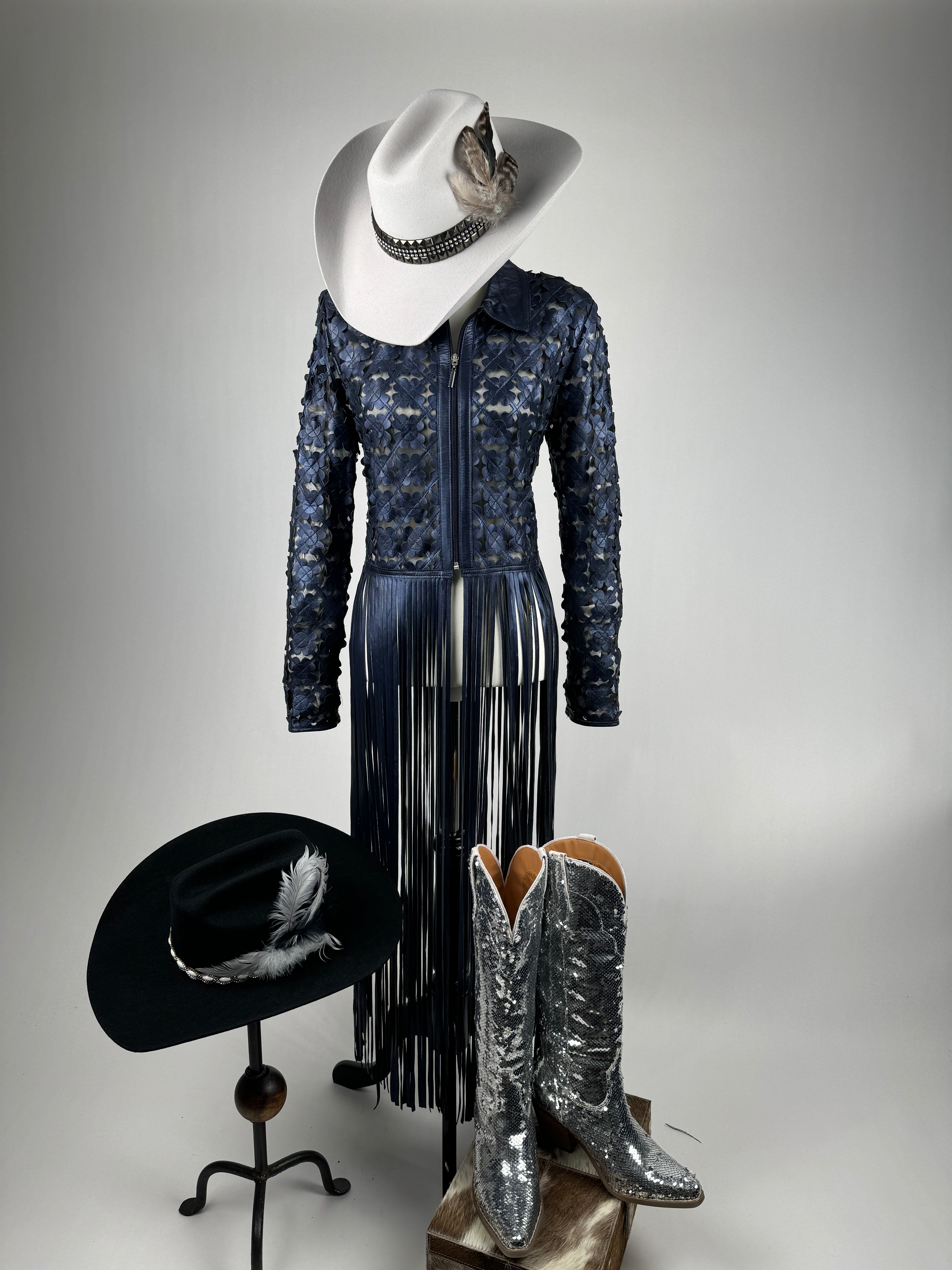 Daisy Whip Fringe Leather Duster