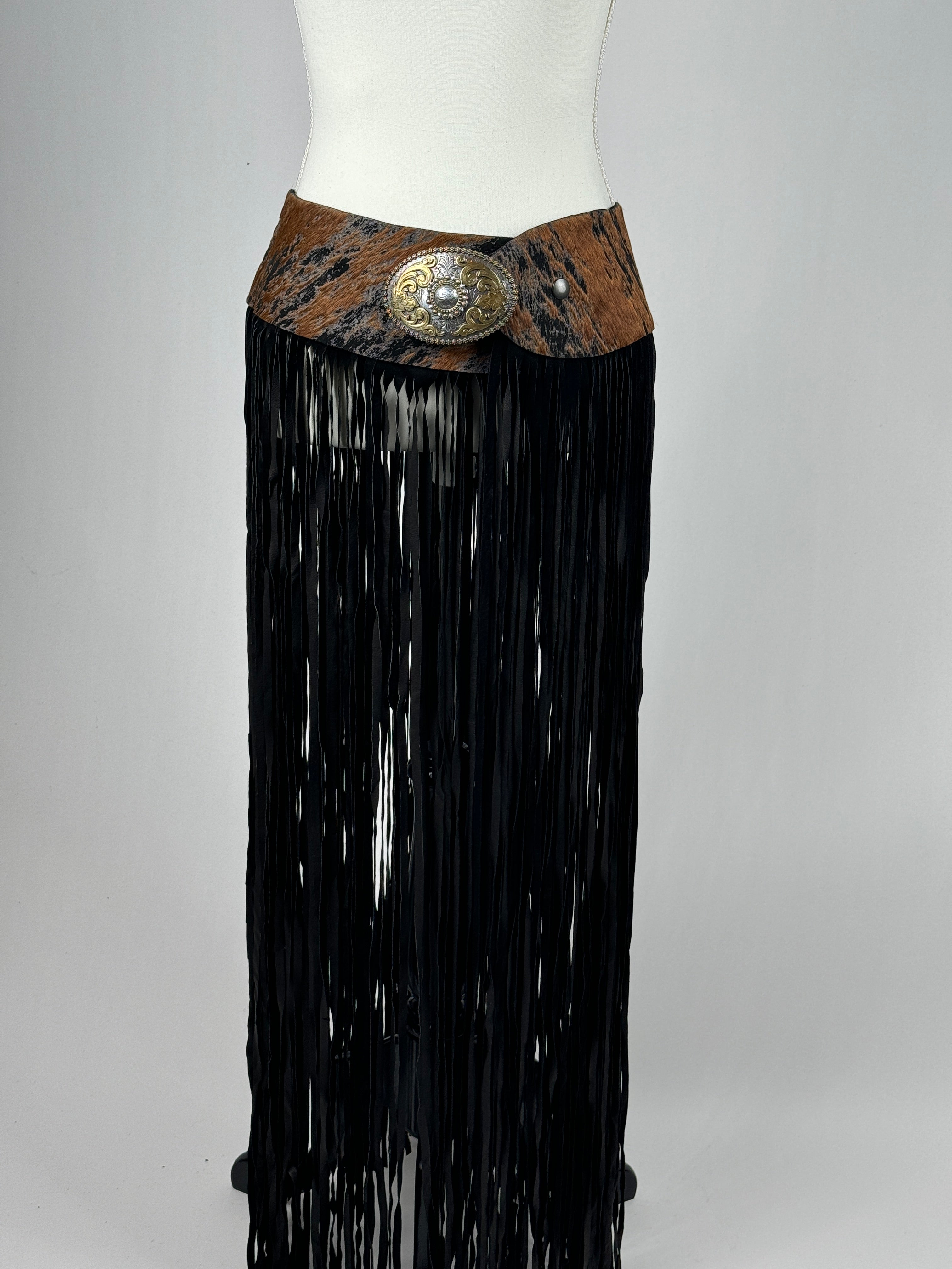 Hide & Boar Suede Fringe Belt