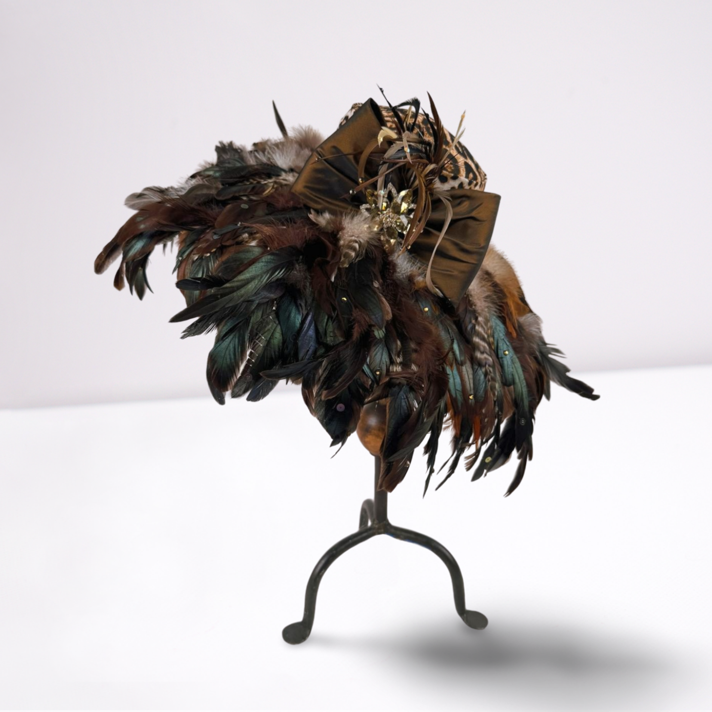 Brown White Animal Brim Derby Hat-Animo Hat Company