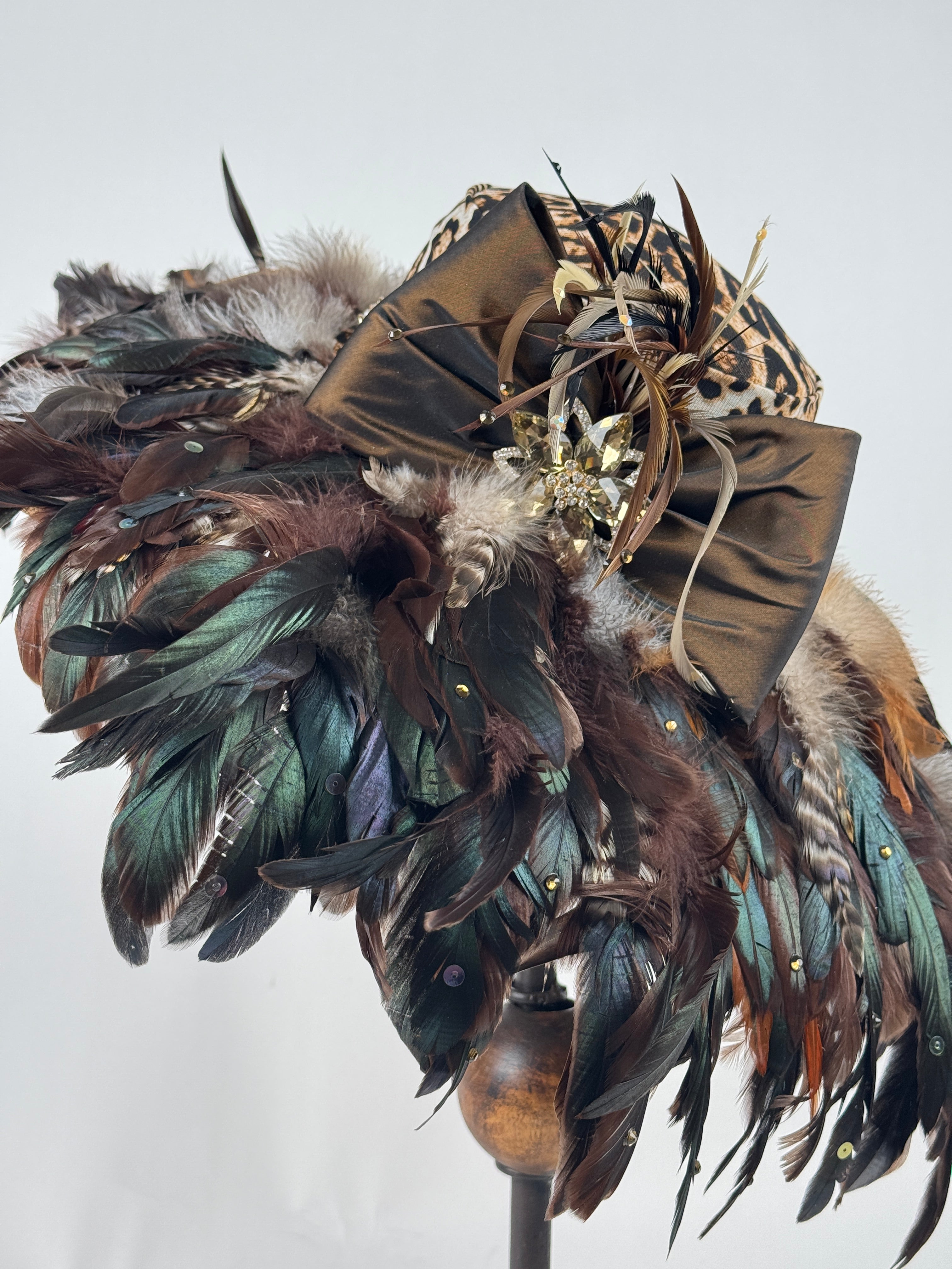 Brown White Animal Brim Derby Hat-Animo Hat Company