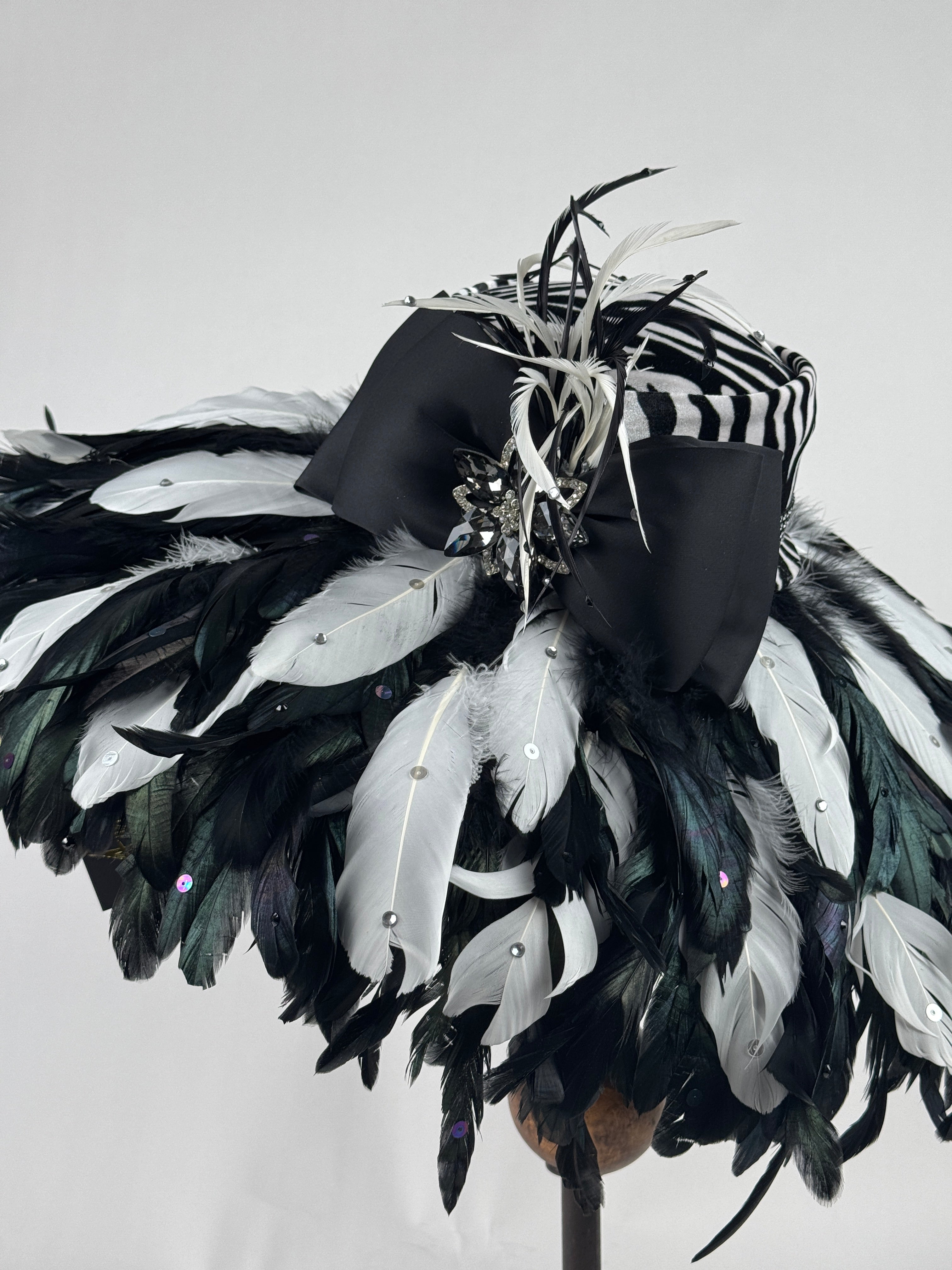 Black White Animal Brim Derby Hat-Animo Hat Company