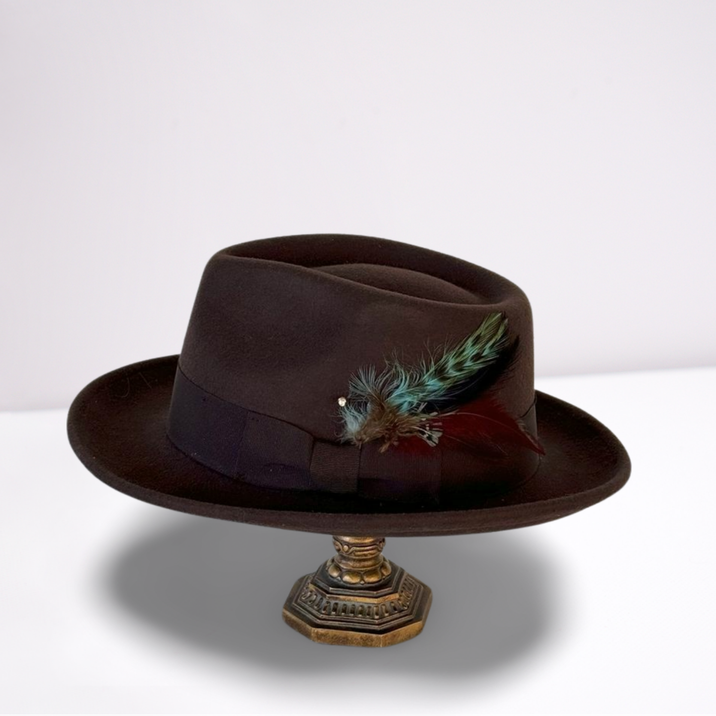 Ribbon Band Fedora Mens Hat