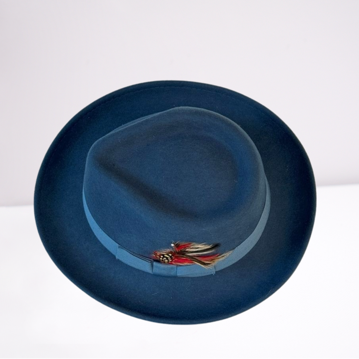 Blue Ribbon Band Fedora Mens Hat