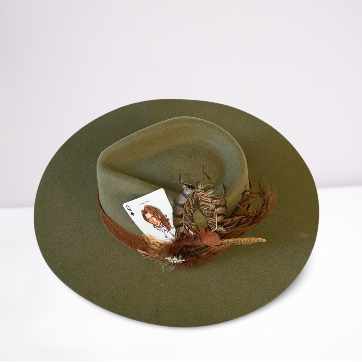 Twister Embossed Leather Band Rancher Hat