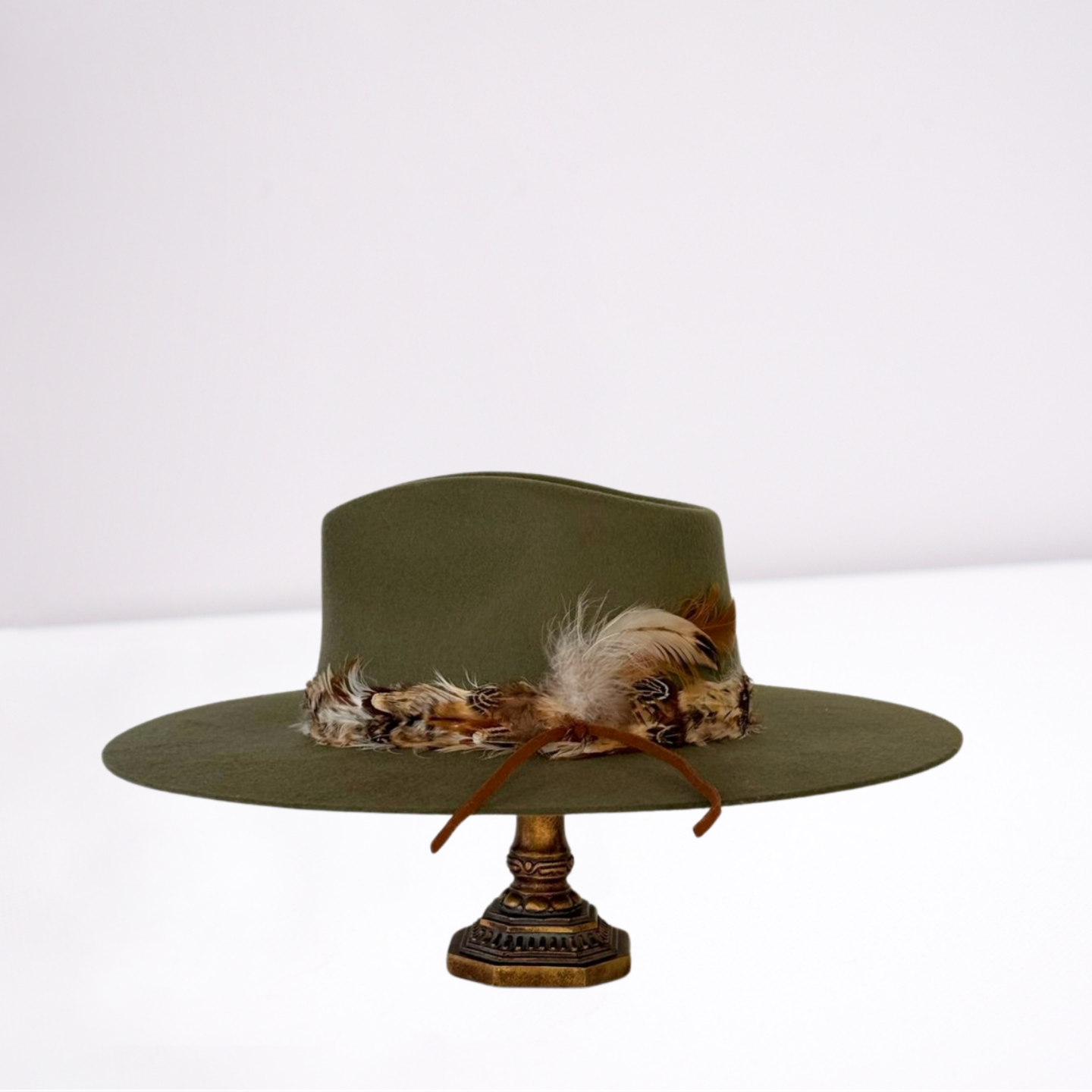 Twister Feather Band Feather Olive Rancher Hat