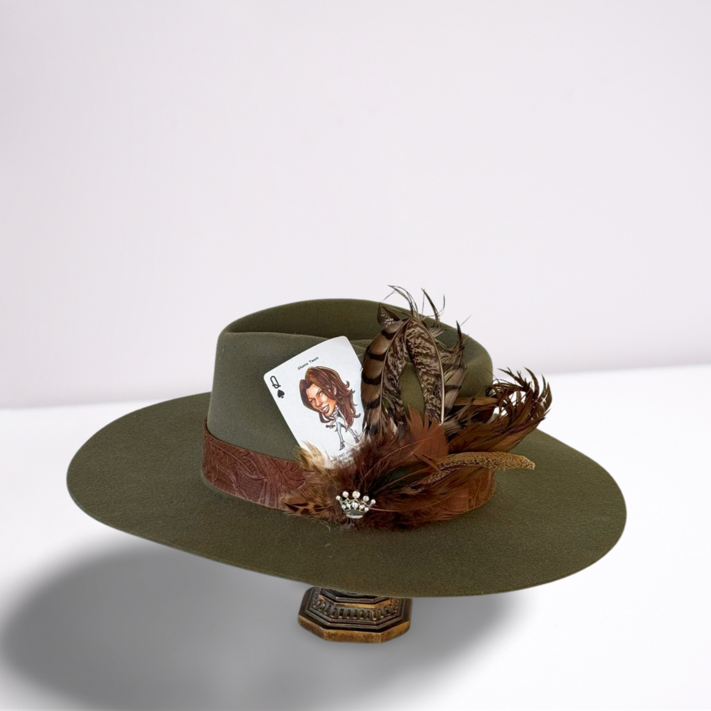 Twister Embossed Leather Band Rancher Hat