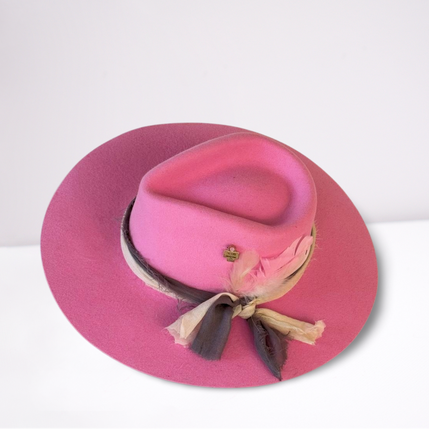 Twister Taupe/Cream Scarf Band Rancher Hat