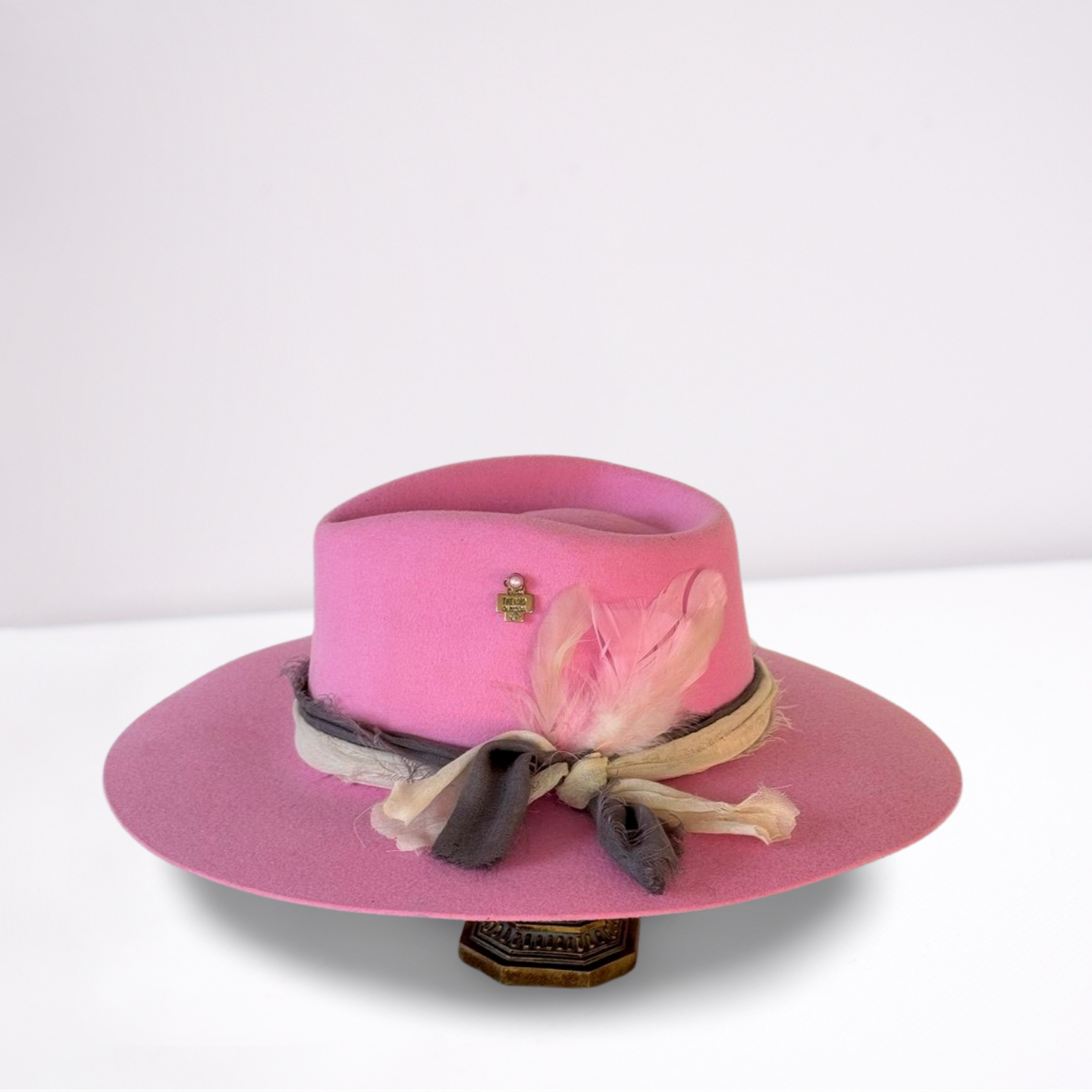 Twister Taupe/Cream Scarf Band Rancher Hat