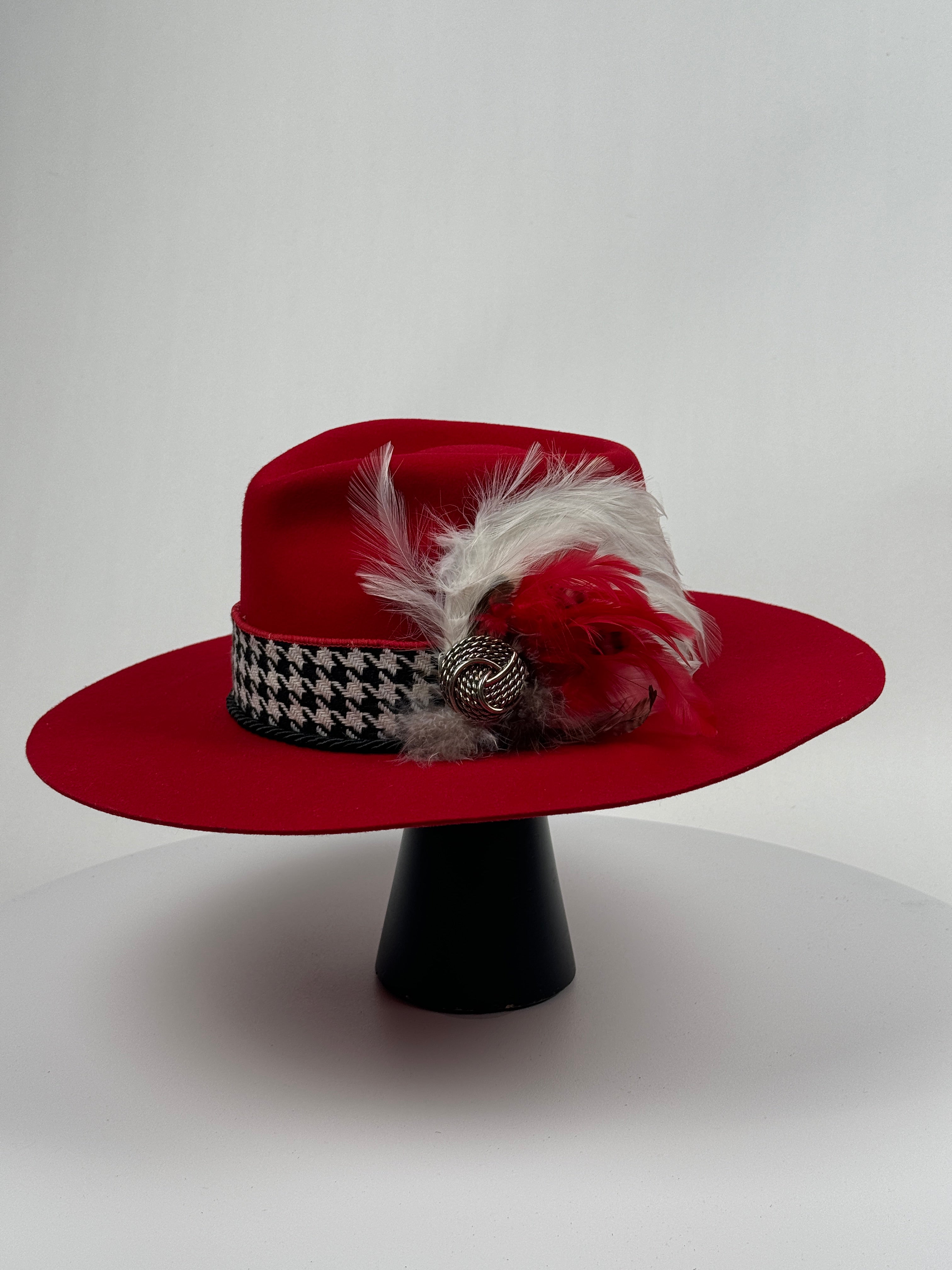 Ribbon Band Red Rancher Hat