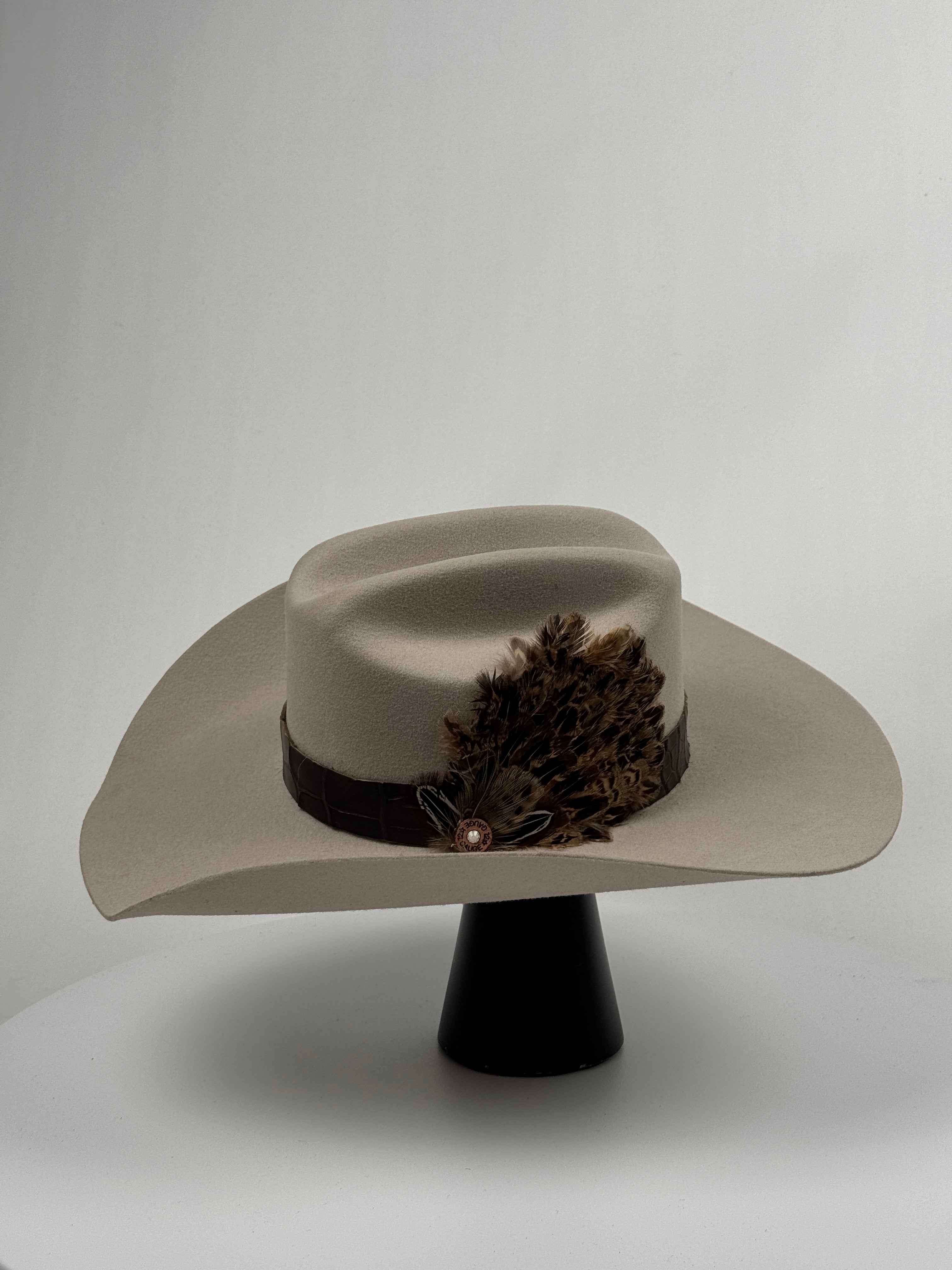 Exotic Croc Shell Band Cowboy Hat