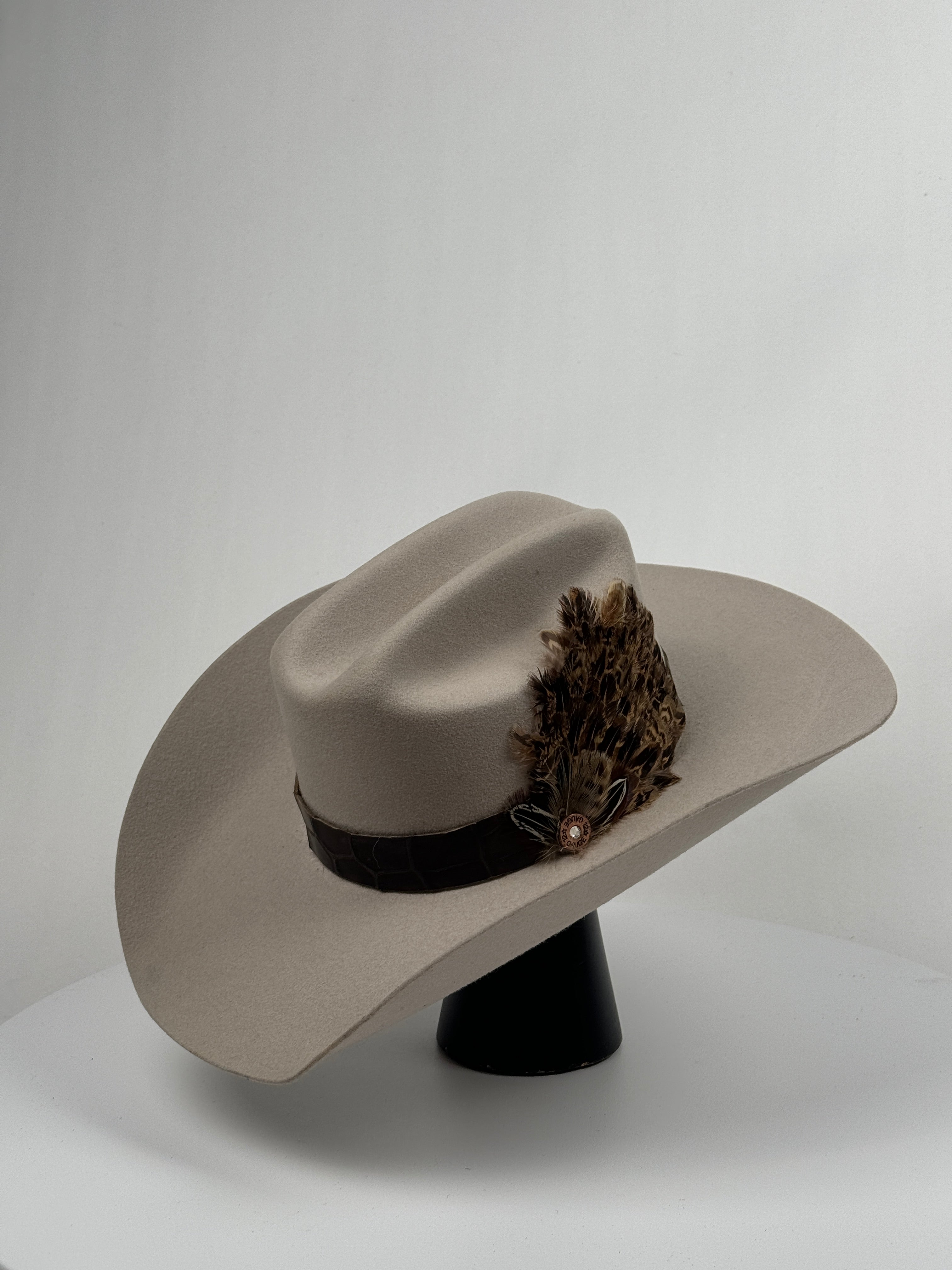 Exotic Croc Shell Band Cowboy Hat