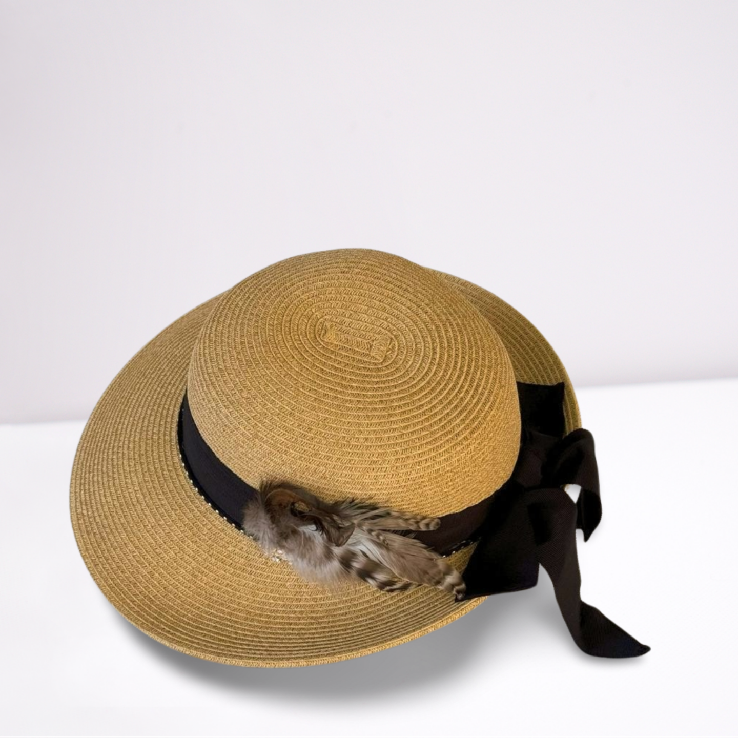 Scala Ribbon Band Fedora Summer Hat