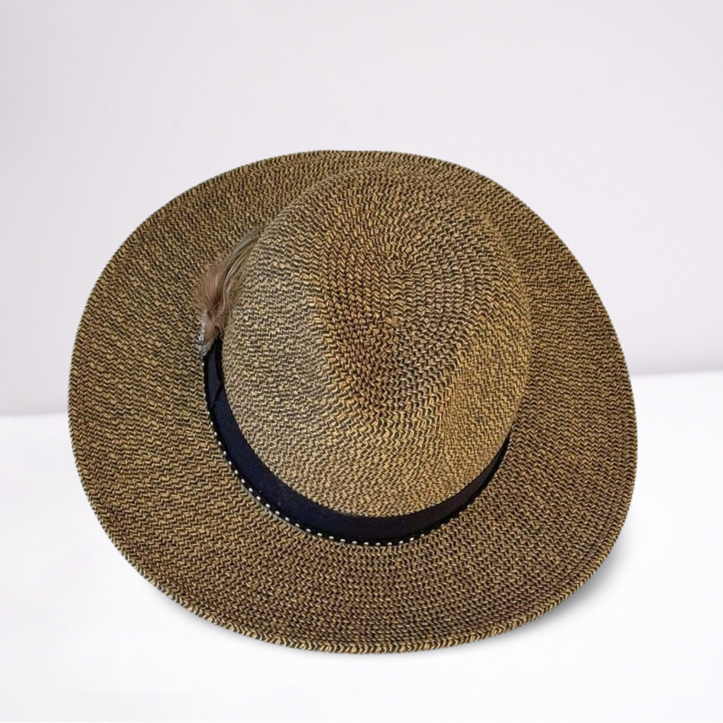 Scala Black Ribbon Fedora Summer Hat