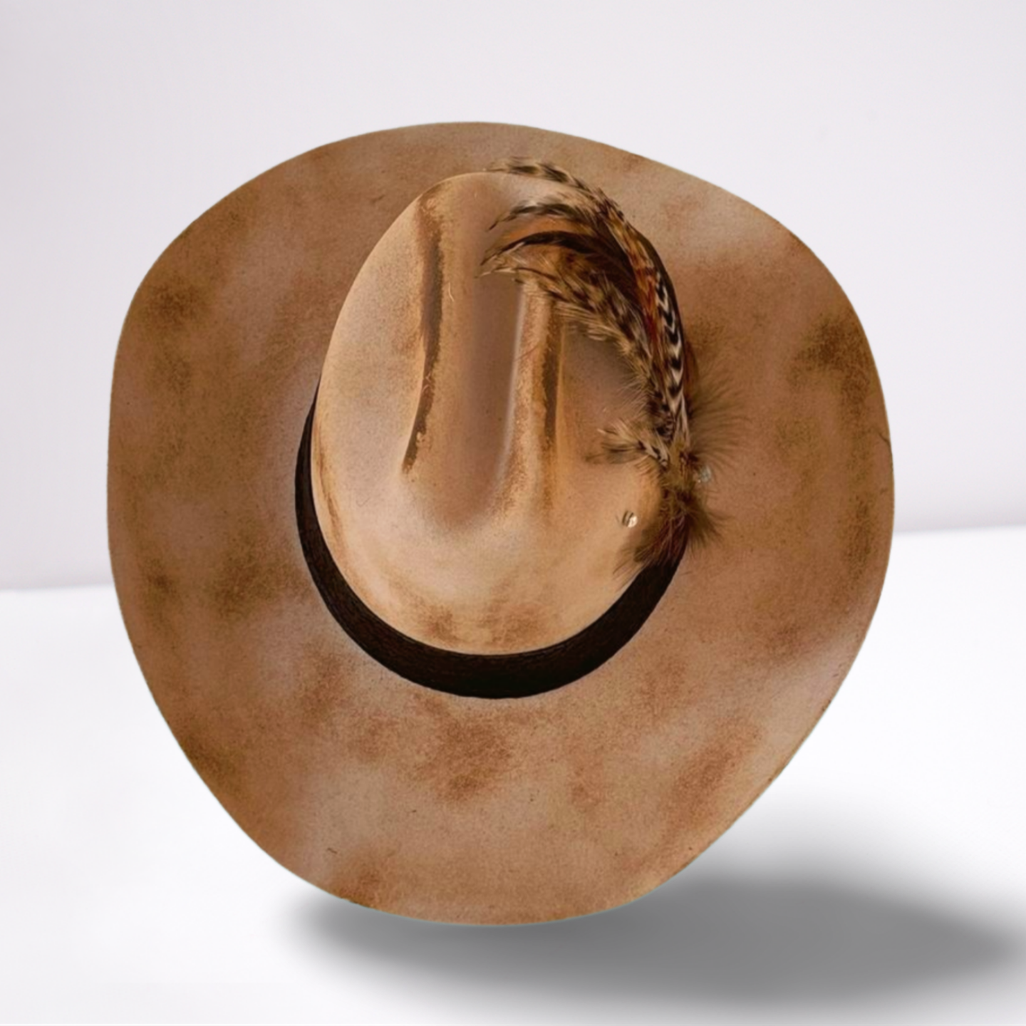 Justin Embossed Leather Band Cowboy Hat