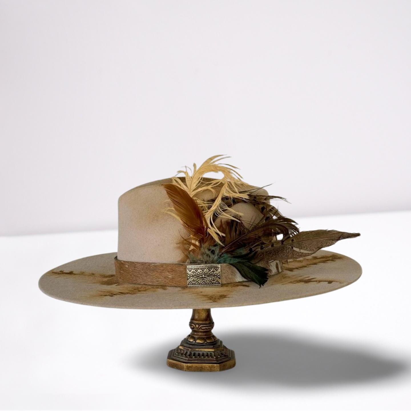 Twister Tan Distressed Cowhide Band Rancher Hat