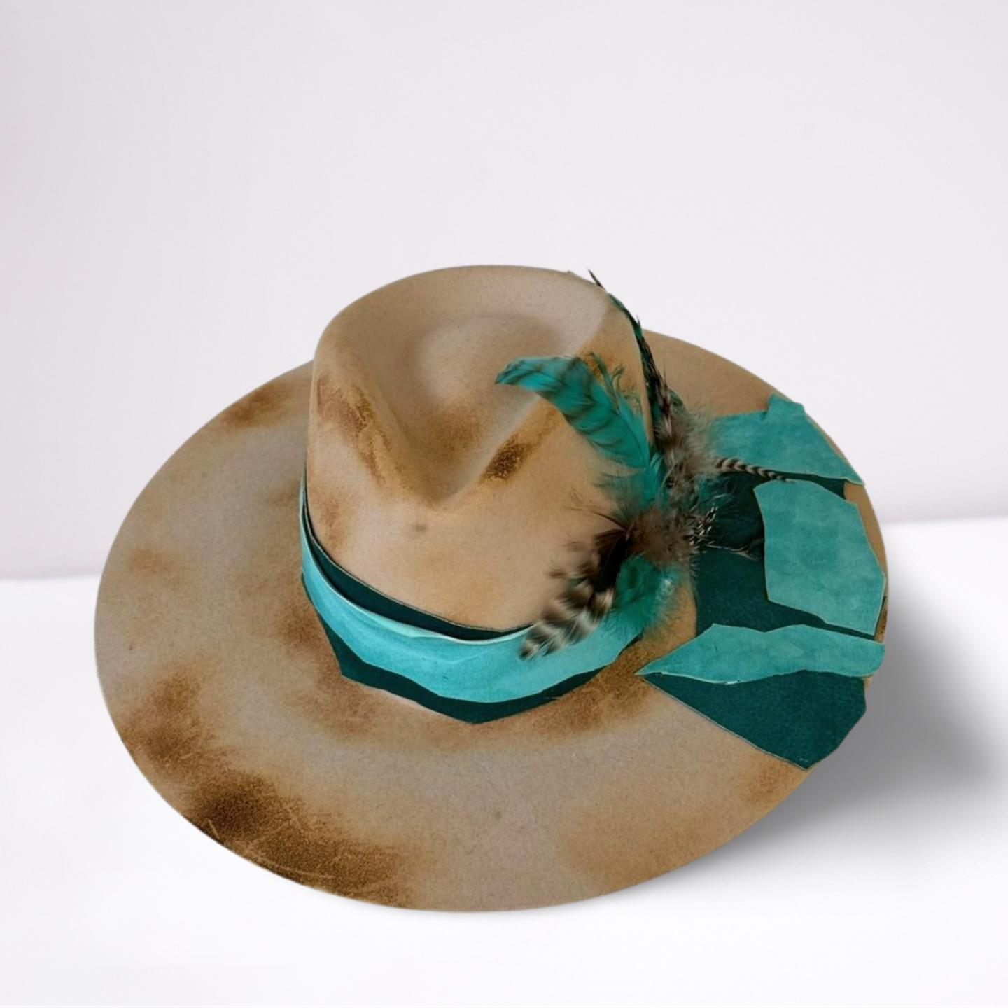 Twister Tan Distressed Suede Band Rancher Hat