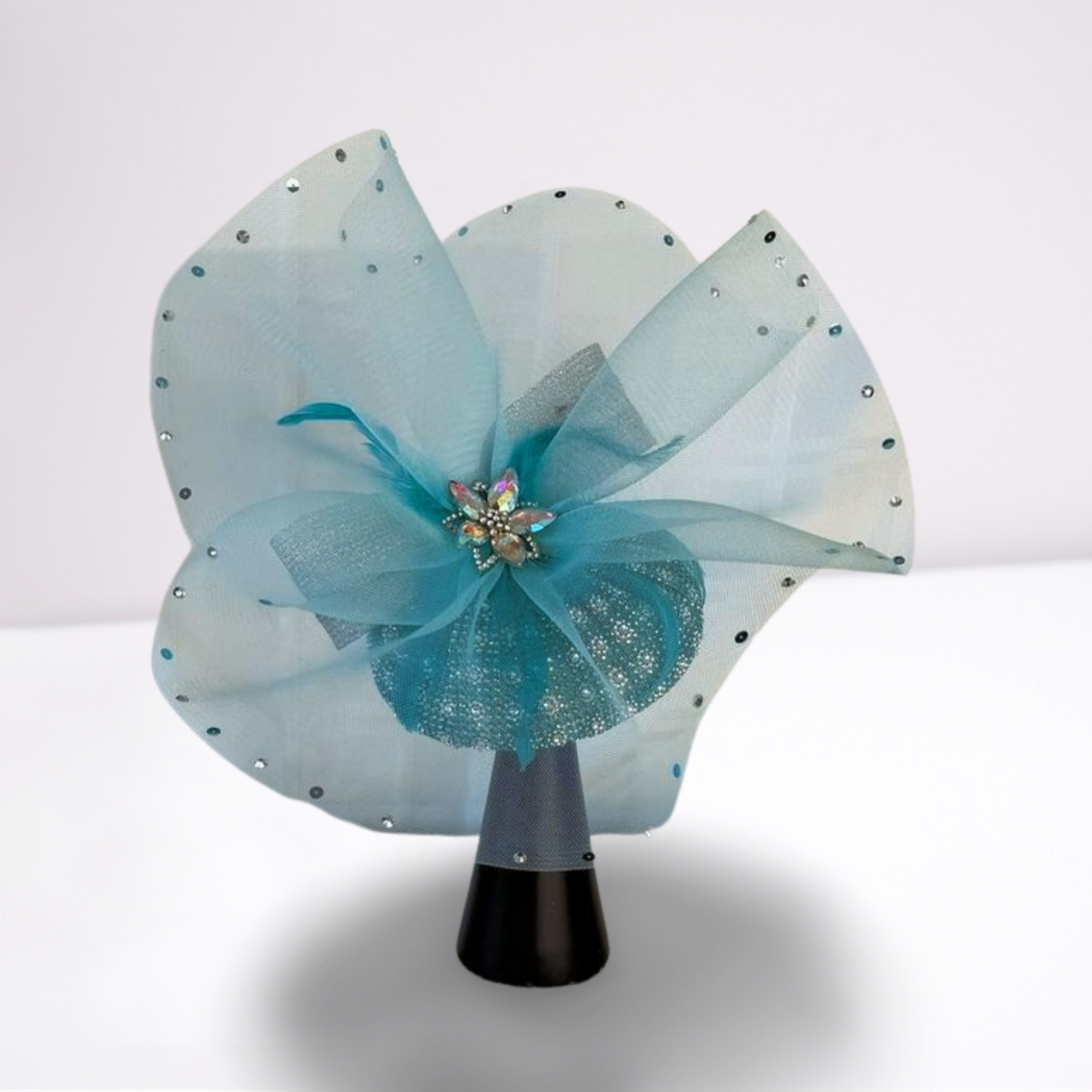 Crystal Veil Aqua Derby Hat-Animo Hat Company