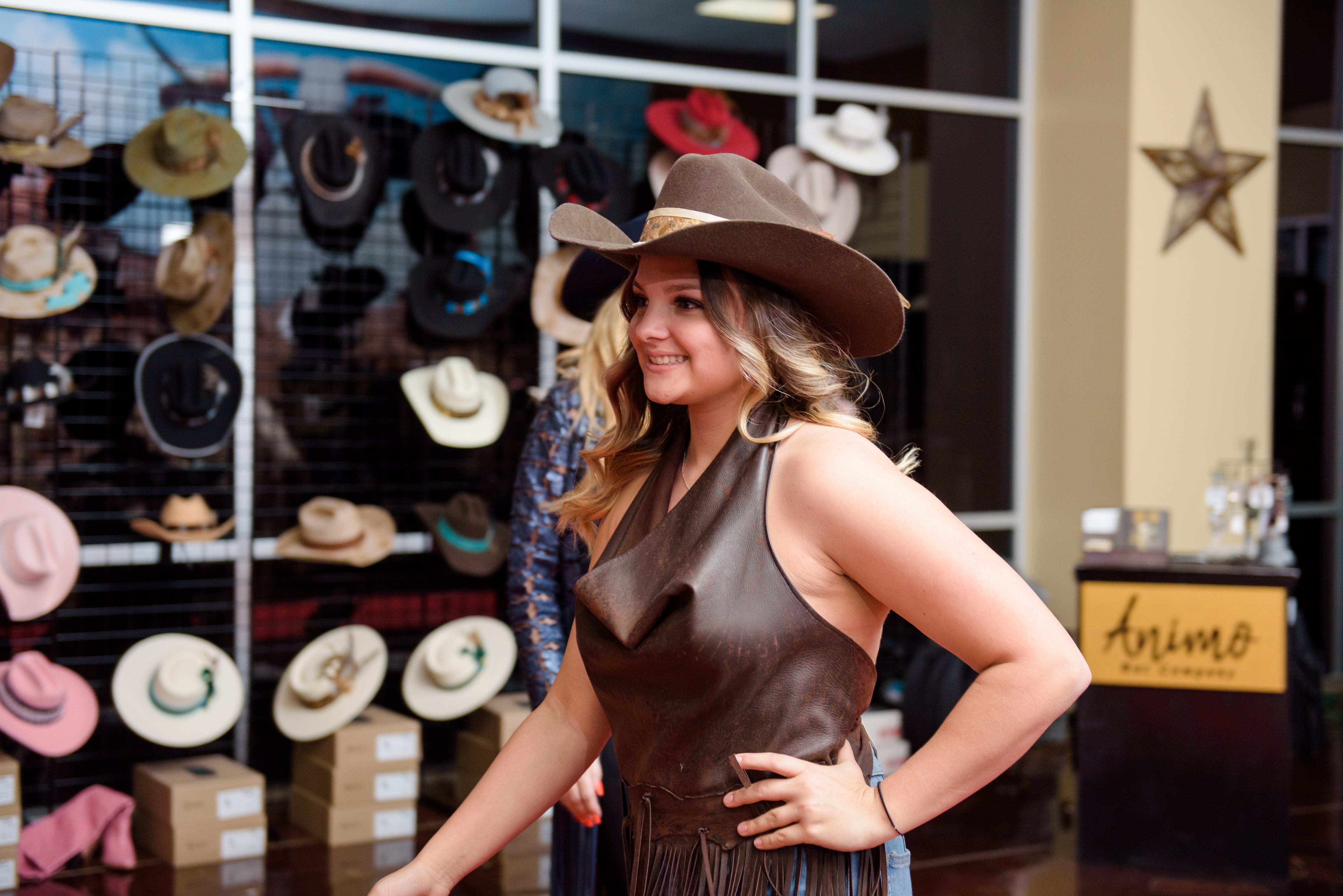 Sheepskin Cowl Neck Halter Top